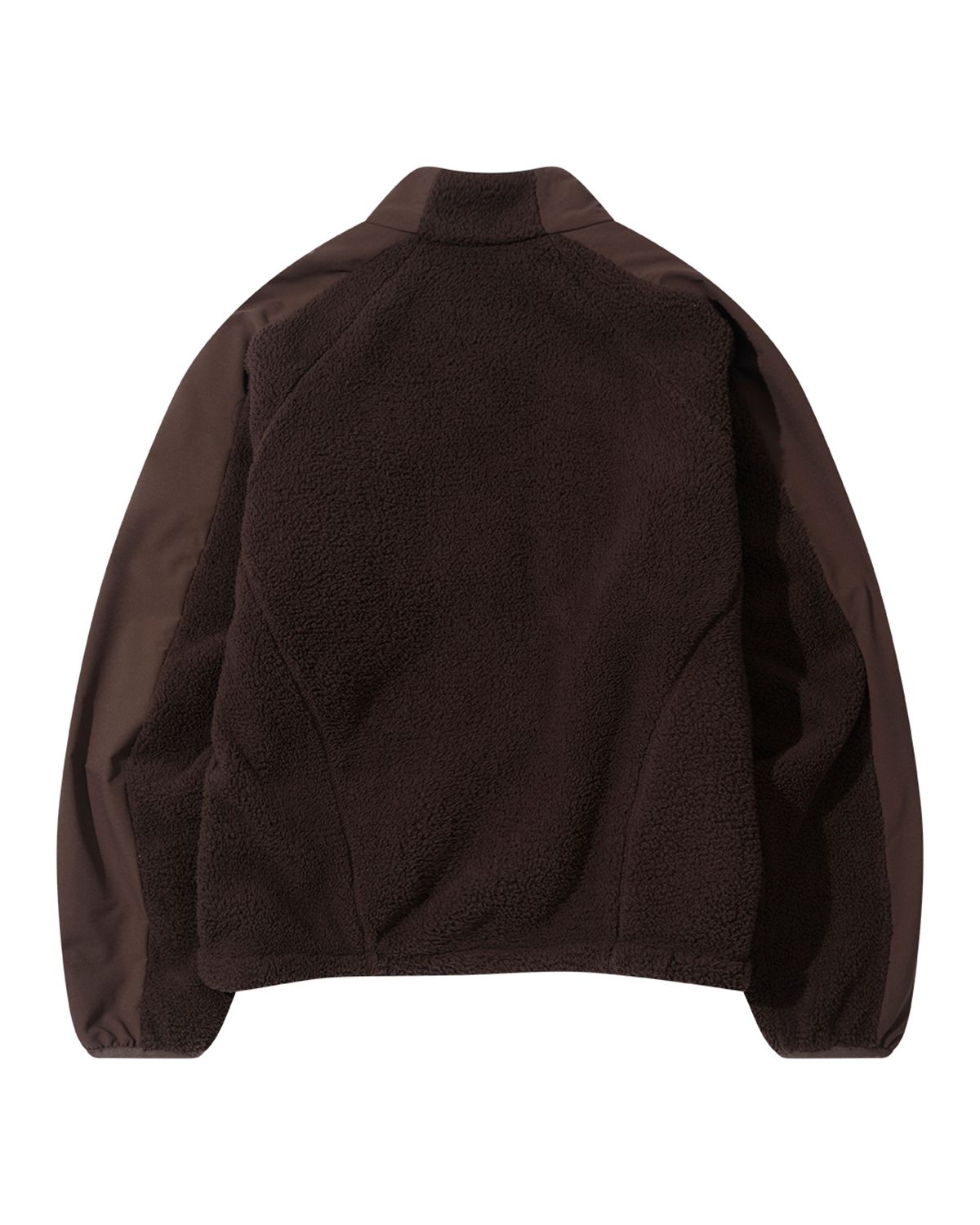 더뮤지엄비지터(THEMUSEUMVISITOR) FLEECE RAGLAN FULL ZIP-UP (BROWN)