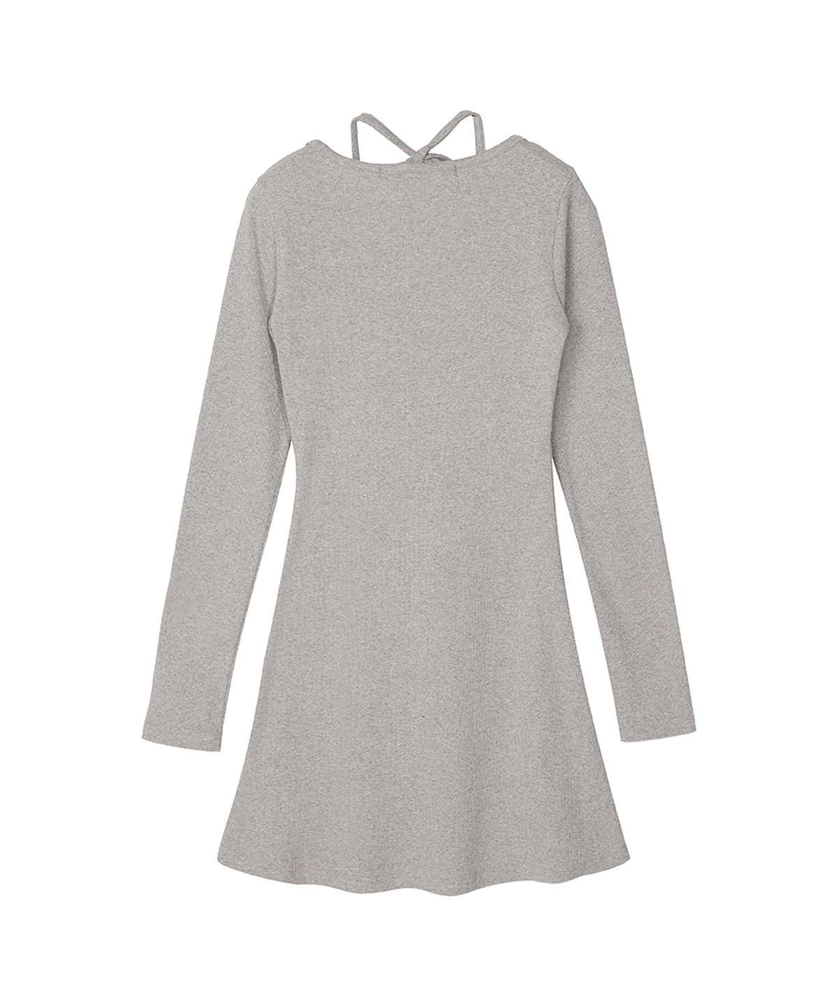 포르테나(PORTERNA) HALTER-NECK BUTTON LAYERED SHORT DRESS-2COLOR