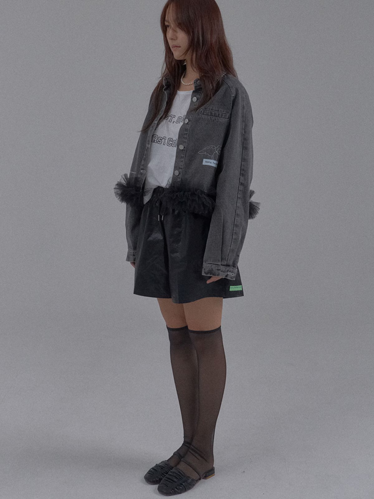 쏘리, 투 머치 러브(SORRY, TOO MUCH LOVE) Sheer Line Backseam Stockings_Black