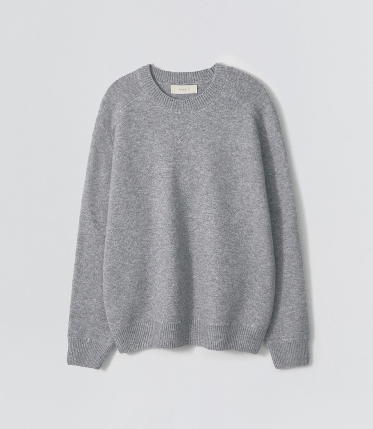 이지오(EZIO) Plain Round Knit_Melange Grey