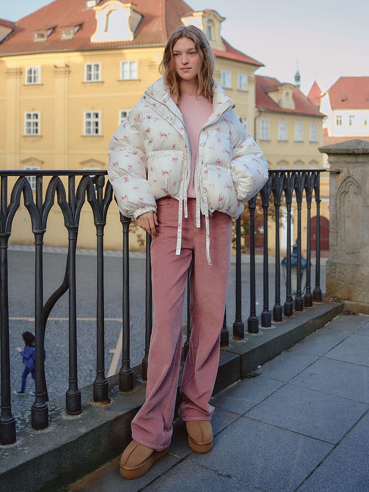 랭앤루(LANGNLU) BELO Corduroy Pants(벨로)_SMOKE PINK