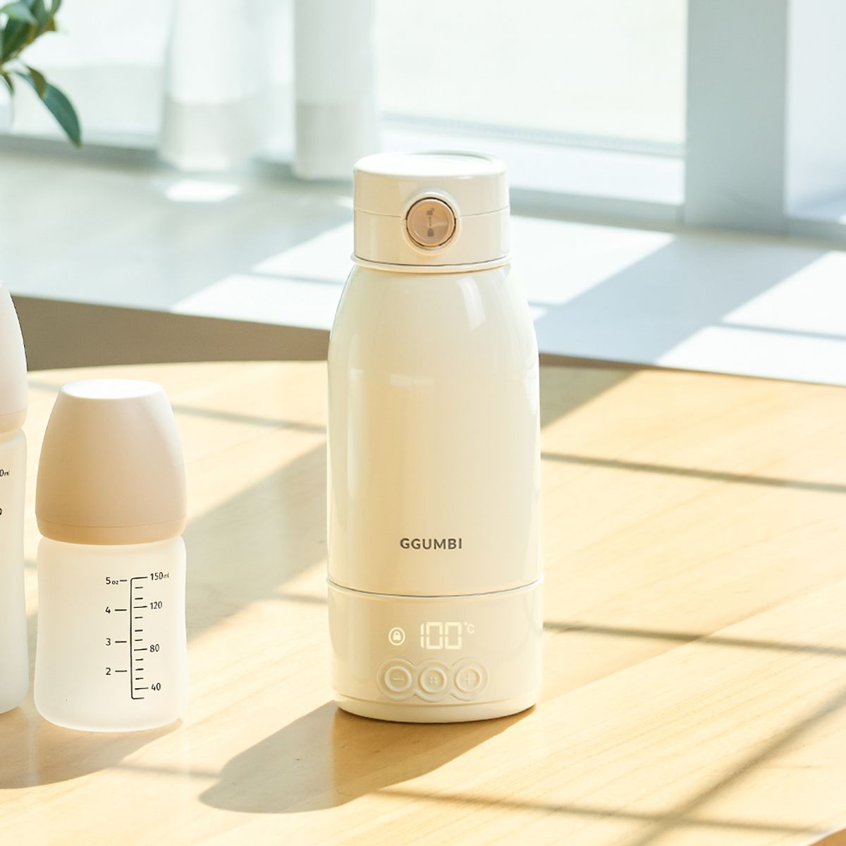 꿈비(GGUMBI) 꿈비 휴대용 무선 분유포트 500ml, 100도 가열