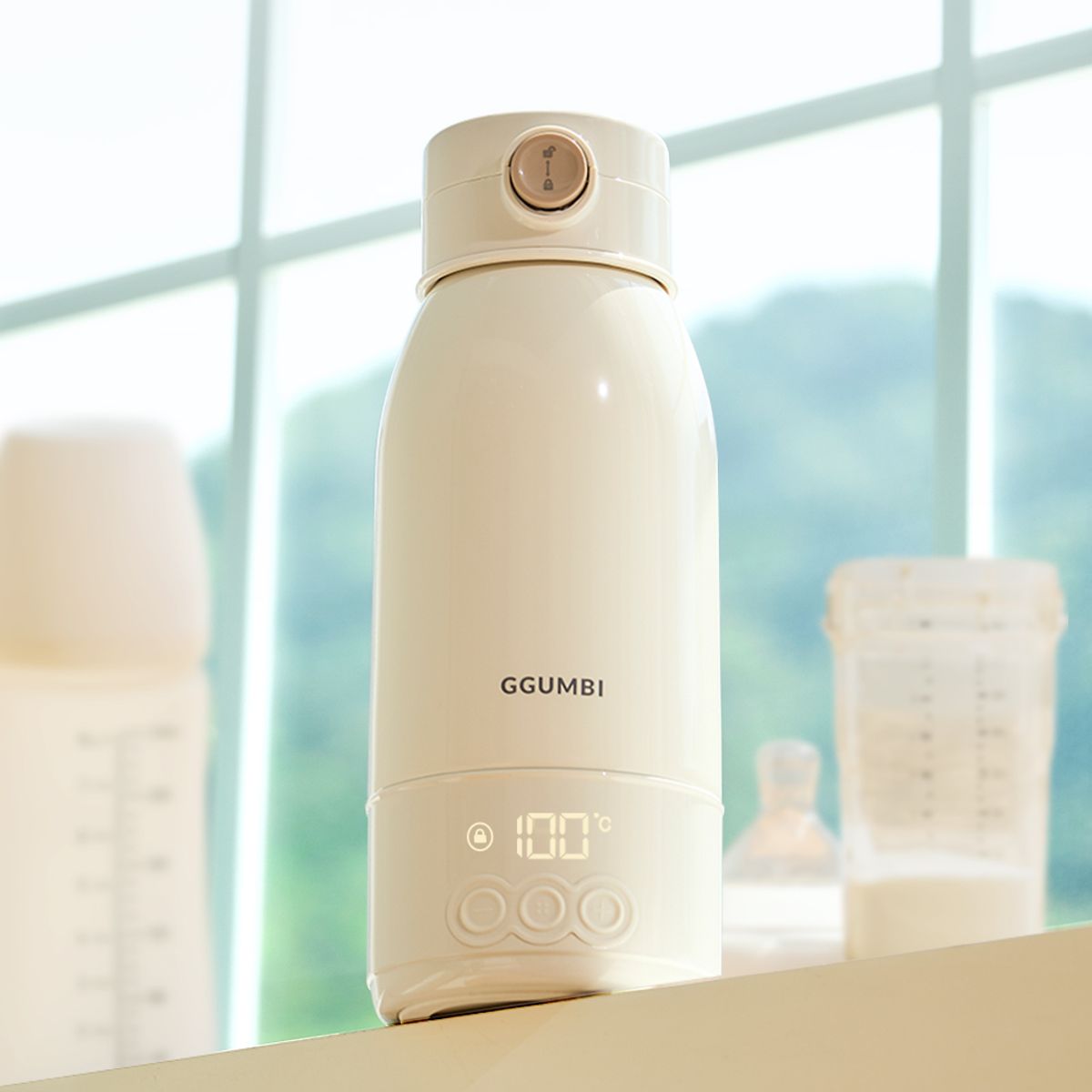 꿈비(GGUMBI) 꿈비 휴대용 무선 분유포트 500ml, 100도 가열