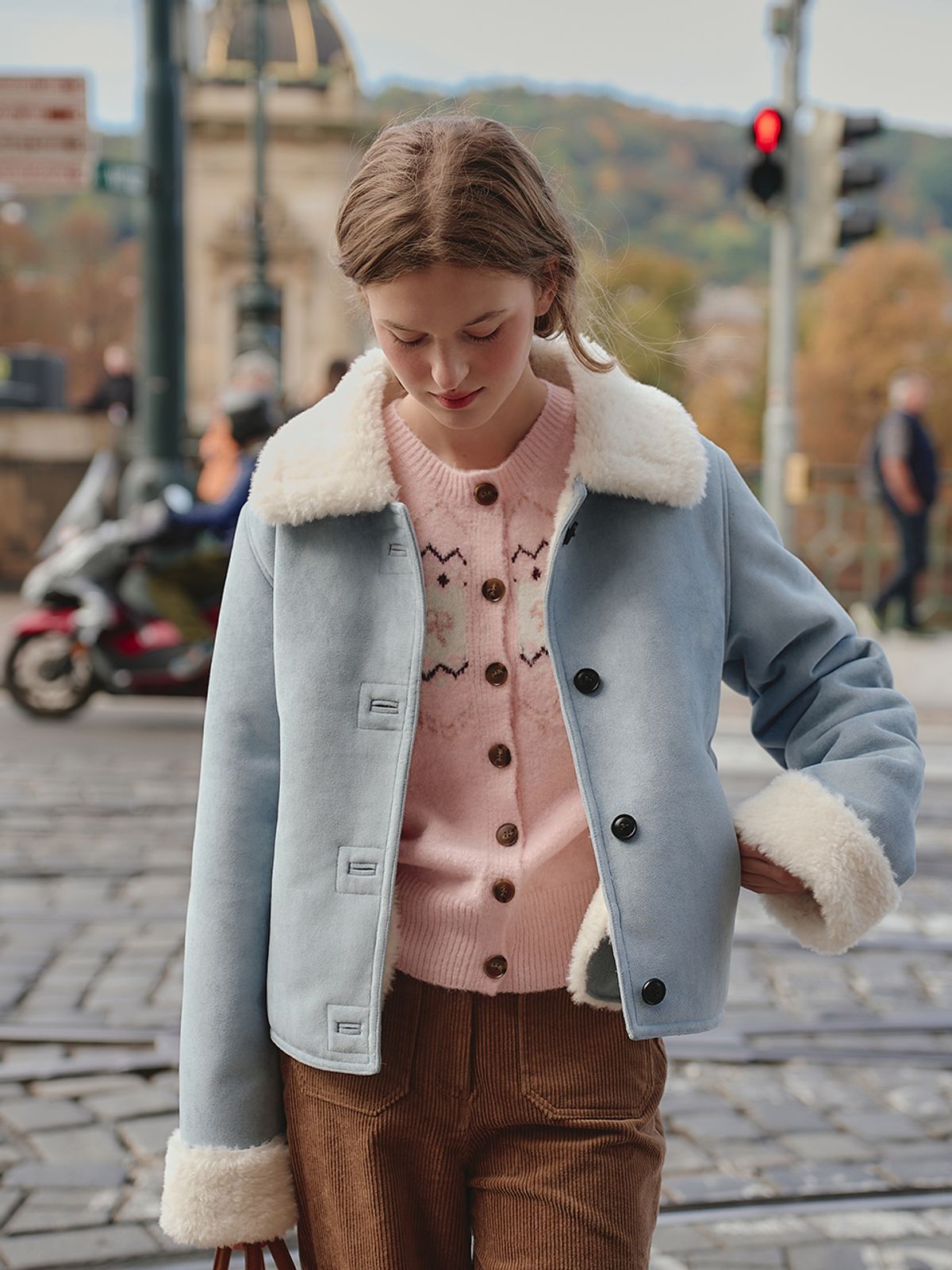 랭앤루(LANGNLU) AGAVI Jacquard Cardigan(아가비)_LIGHT PINK
