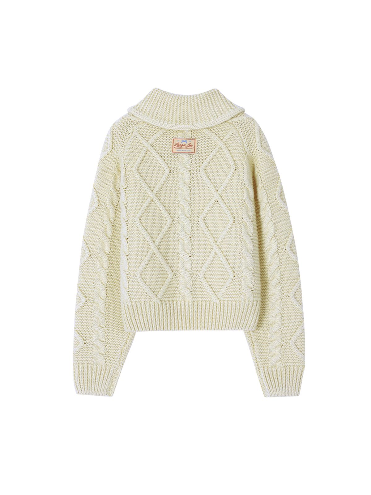 랭앤루(LANGNLU) LOMY Cable Cardigan(로미)_IVORY