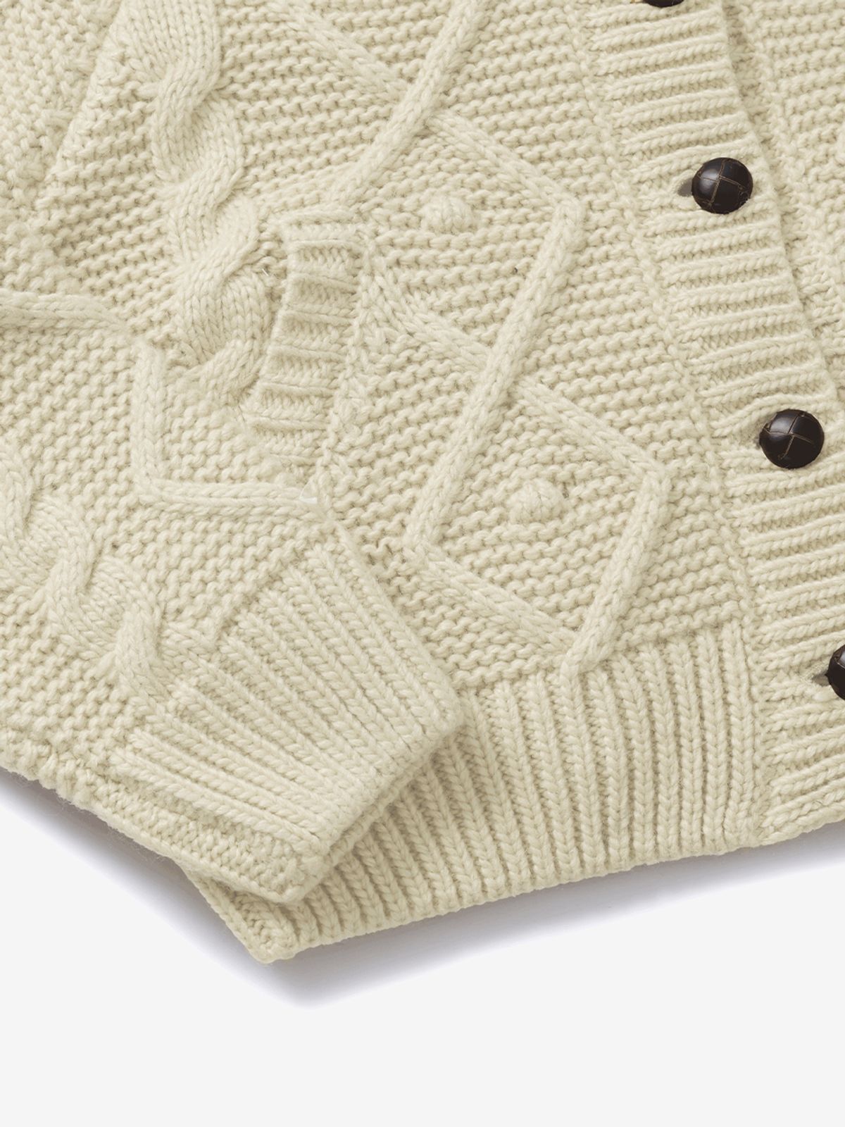 랭앤루(LANGNLU) LOMY Cable Cardigan(로미)_IVORY