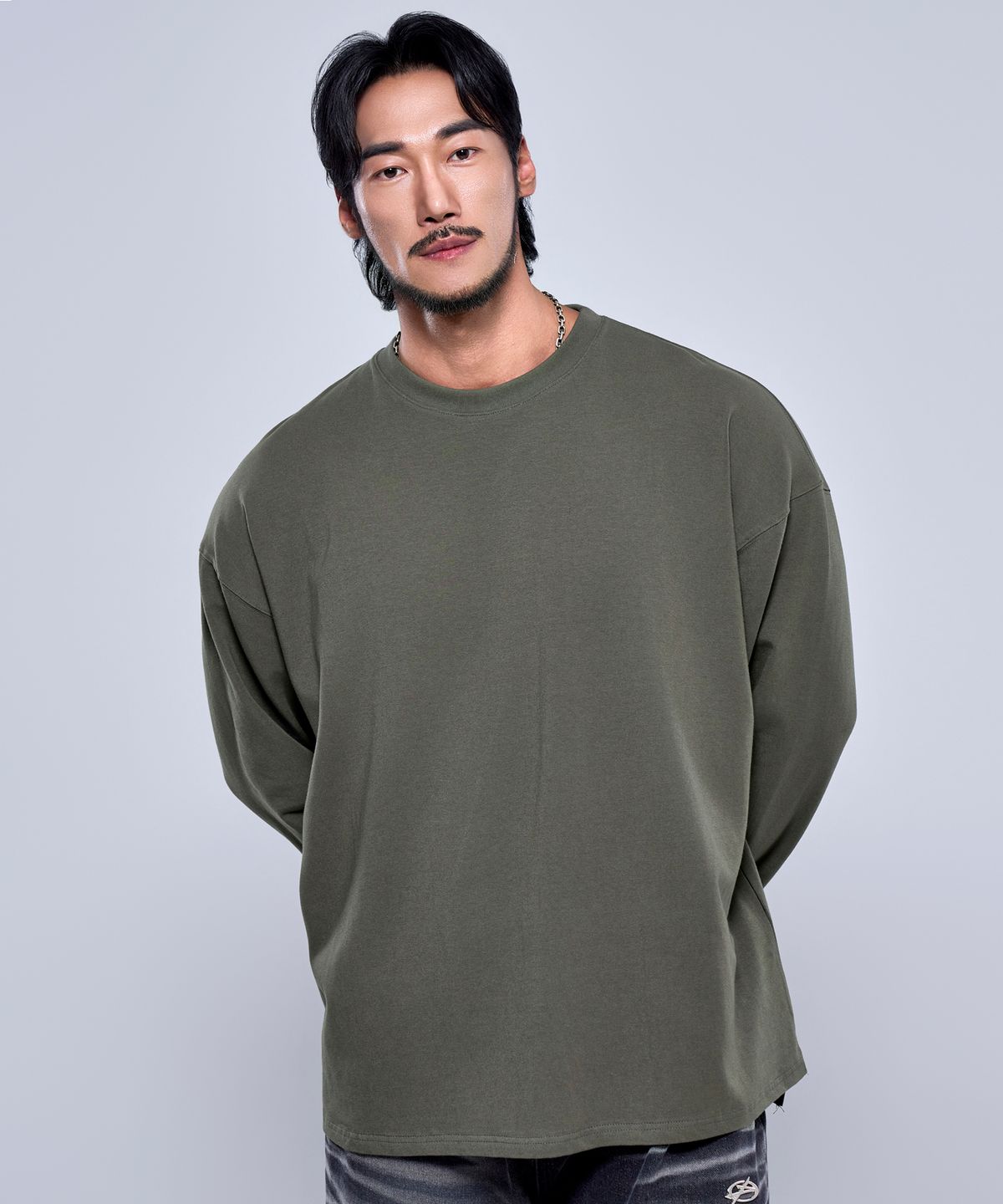 피지컬가먼츠(PHYSICAL GARMENTS) P2598 모달스판 오버핏 긴팔티 [4COLOR]