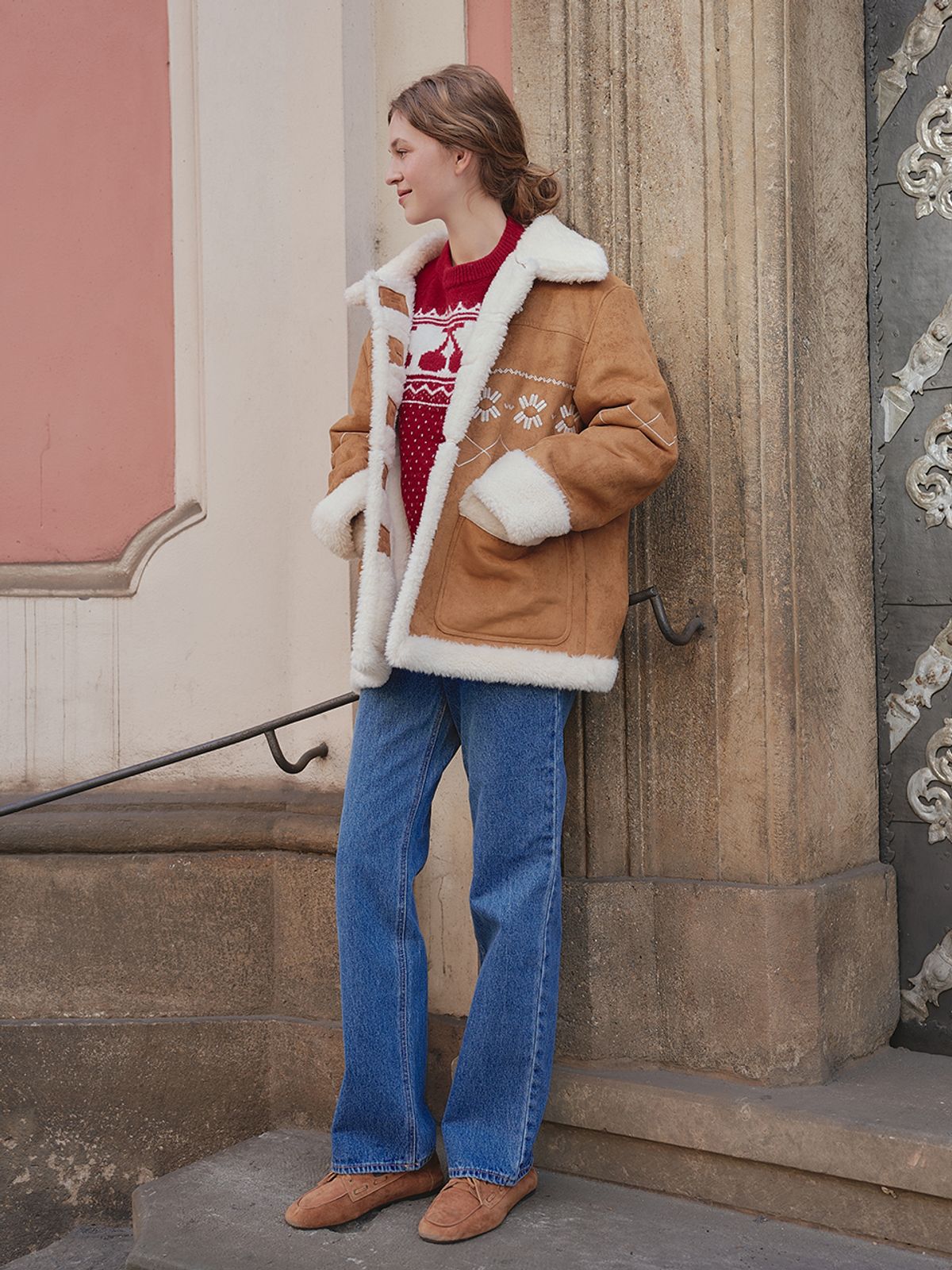 랭앤루(LANGNLU) BENICE Embroidery Faux Mustang(베니체)_CAMEL