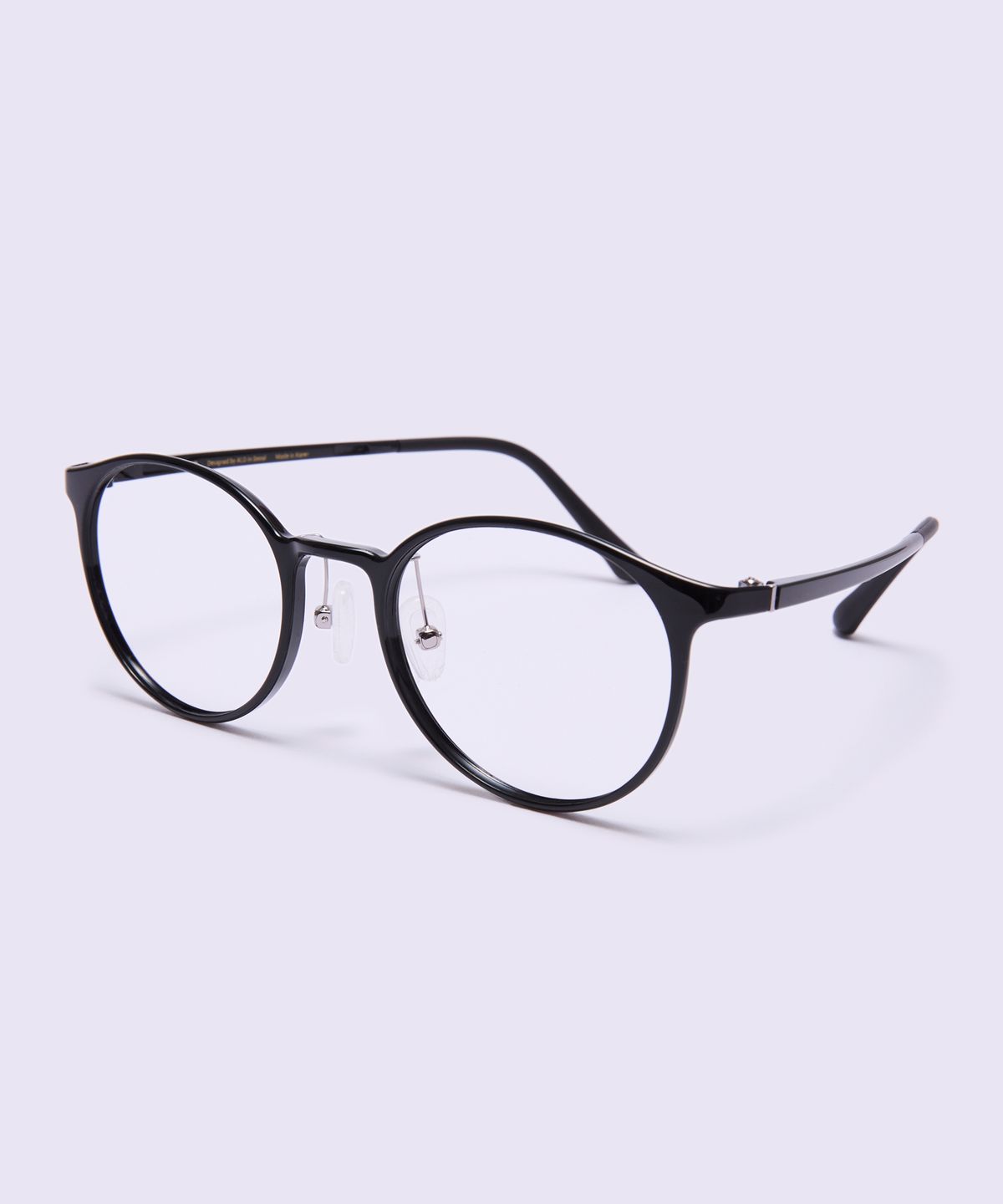 알로아이웨어(ALO EYEWEAR) [AIR FLEX] AL6405 0909G 에어플렉스 초경량 세미오버사이즈 라운드 블랙 안경테 블루라이트 렌즈 선택