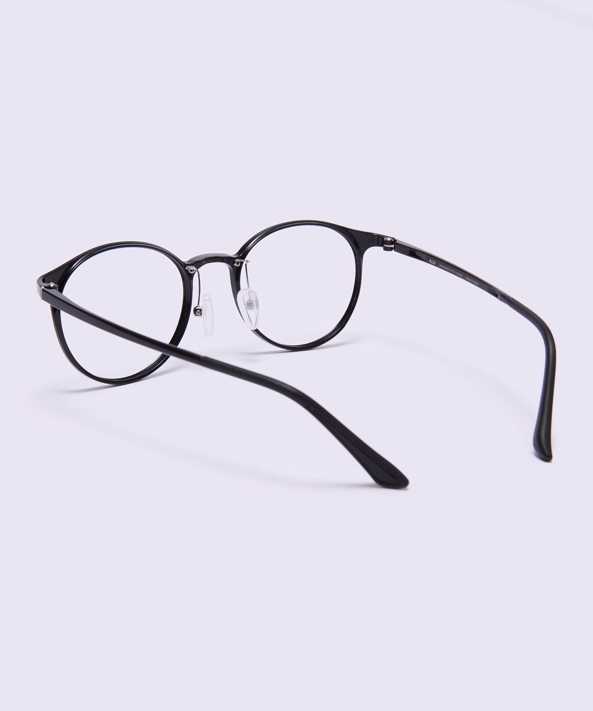 알로아이웨어(ALO EYEWEAR) [AIR FLEX] AL6405 0909G 에어플렉스 초경량 세미오버사이즈 라운드 블랙 안경테 블루라이트 렌즈 선택