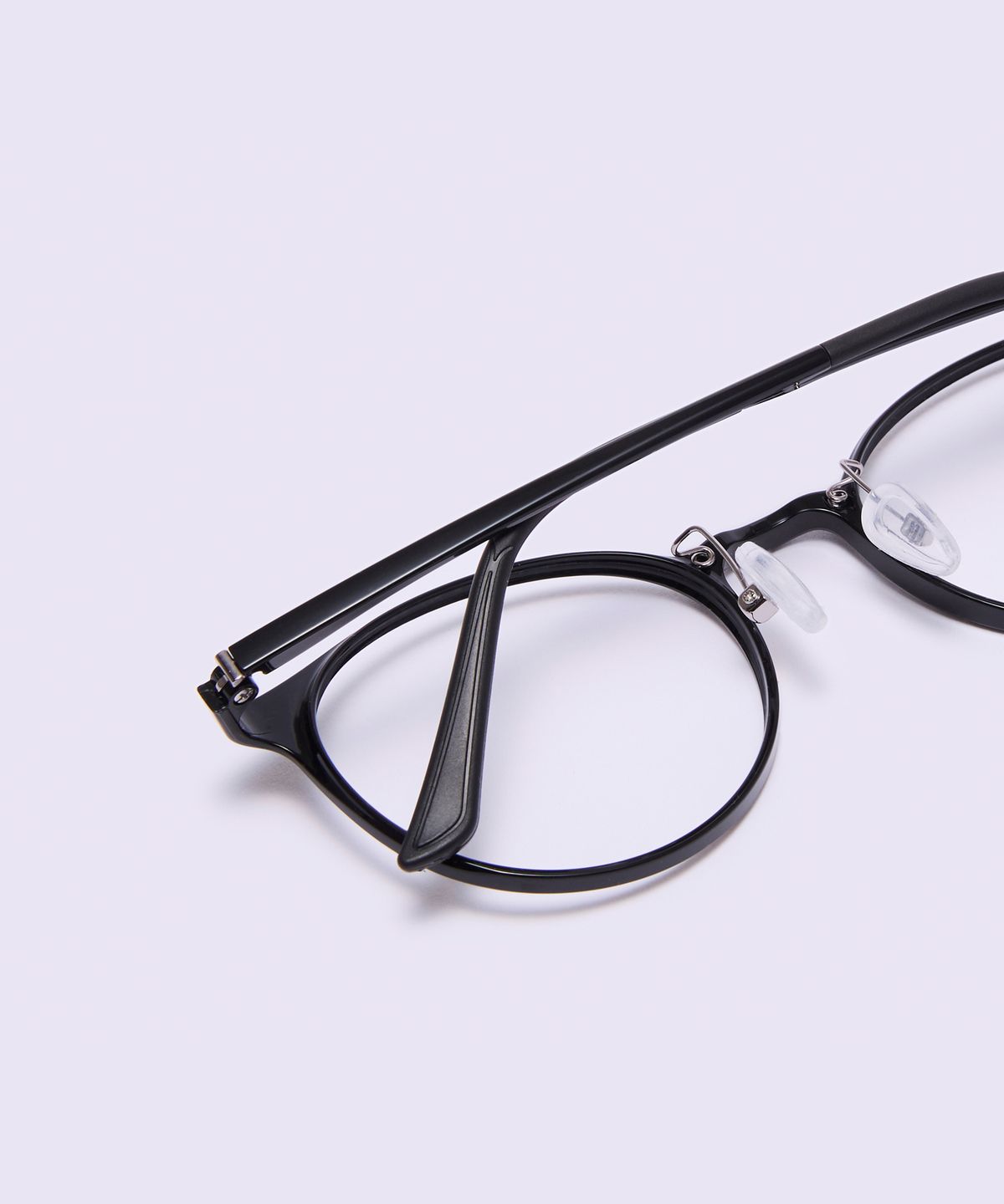알로아이웨어(ALO EYEWEAR) [AIR FLEX] AL6405 0909G 에어플렉스 초경량 세미오버사이즈 라운드 블랙 안경테 블루라이트 렌즈 선택