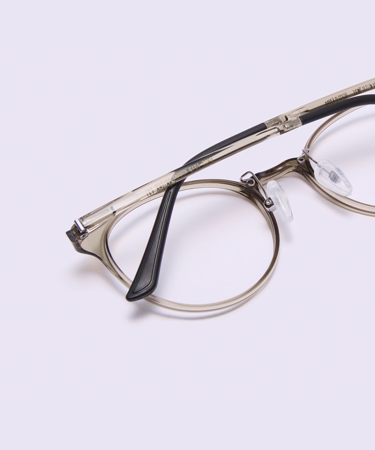 알로아이웨어(ALO EYEWEAR) [AIR FLEX] AL6405 1313G 에어플렉스 초경량 세미오버사이즈 라운드 카키 안경테 블루라이트 렌즈 선택