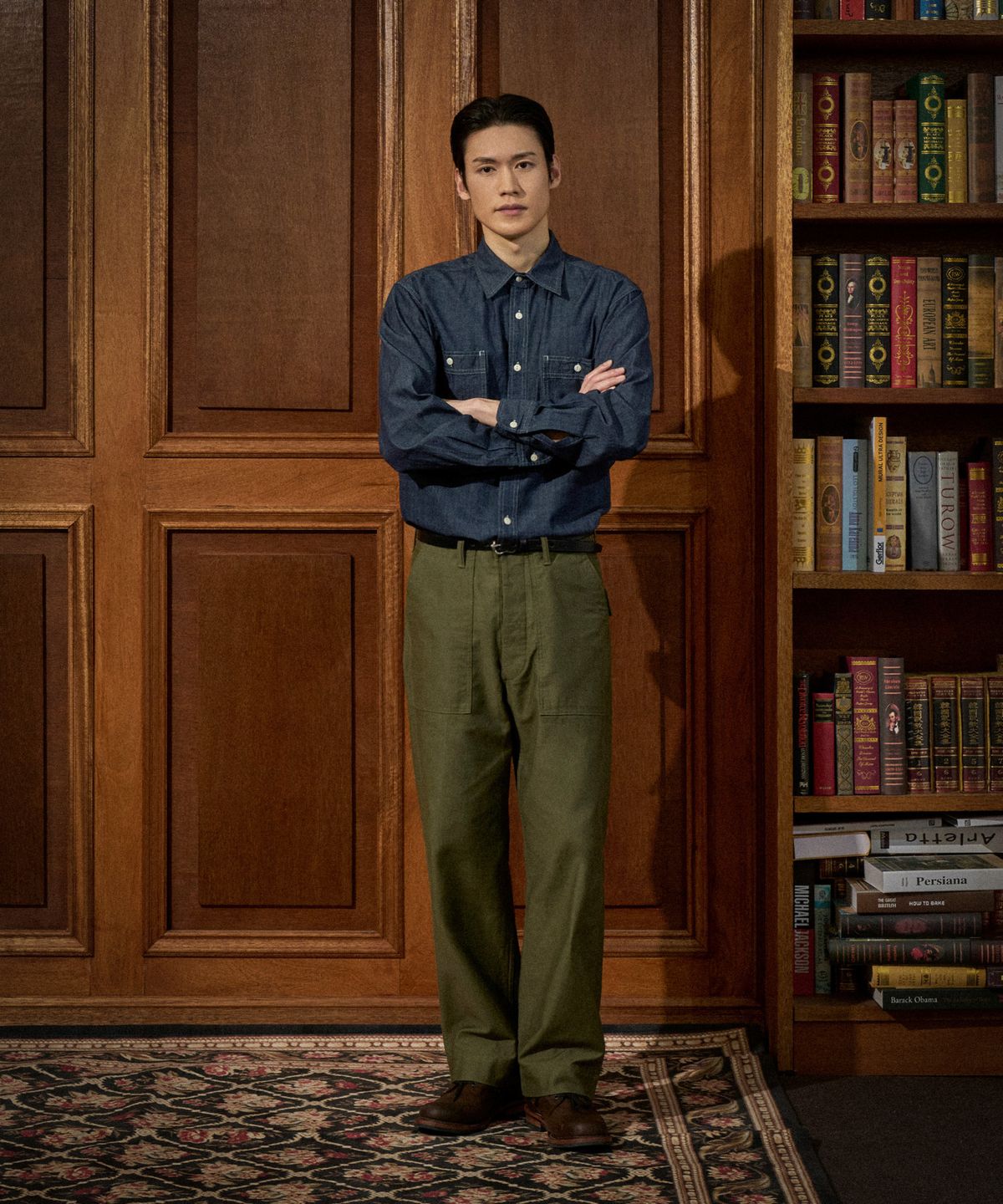 브론슨(BRONSON) Blue Chambray Work Shirt KR Ver. Dark Indigo