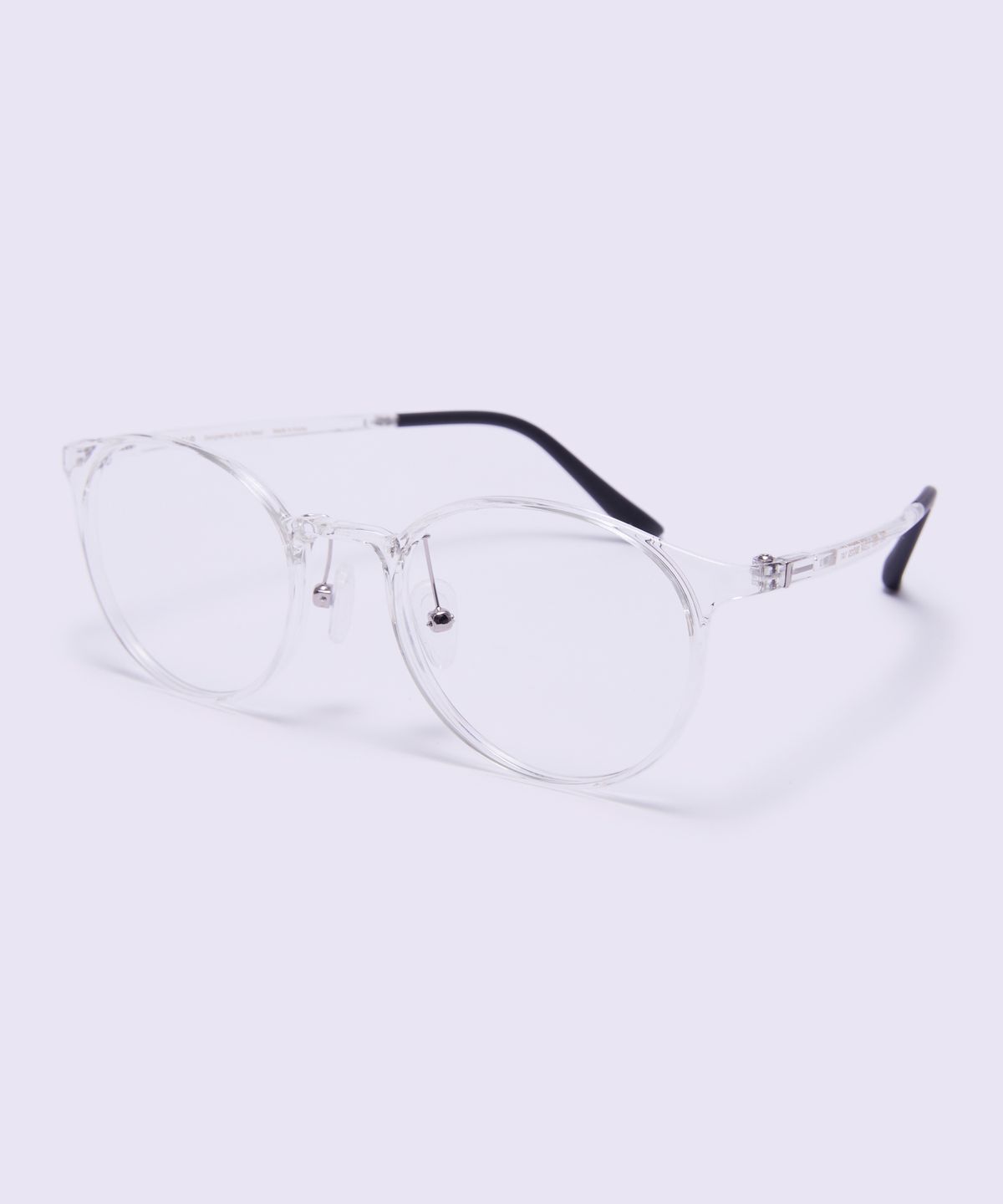알로아이웨어(ALO EYEWEAR) [AIR FLEX] AL6405 2020G 에어플렉스 초경량 세미오버사이즈 라운드 투명 클리어 안경테 블루라이트 렌즈 선택