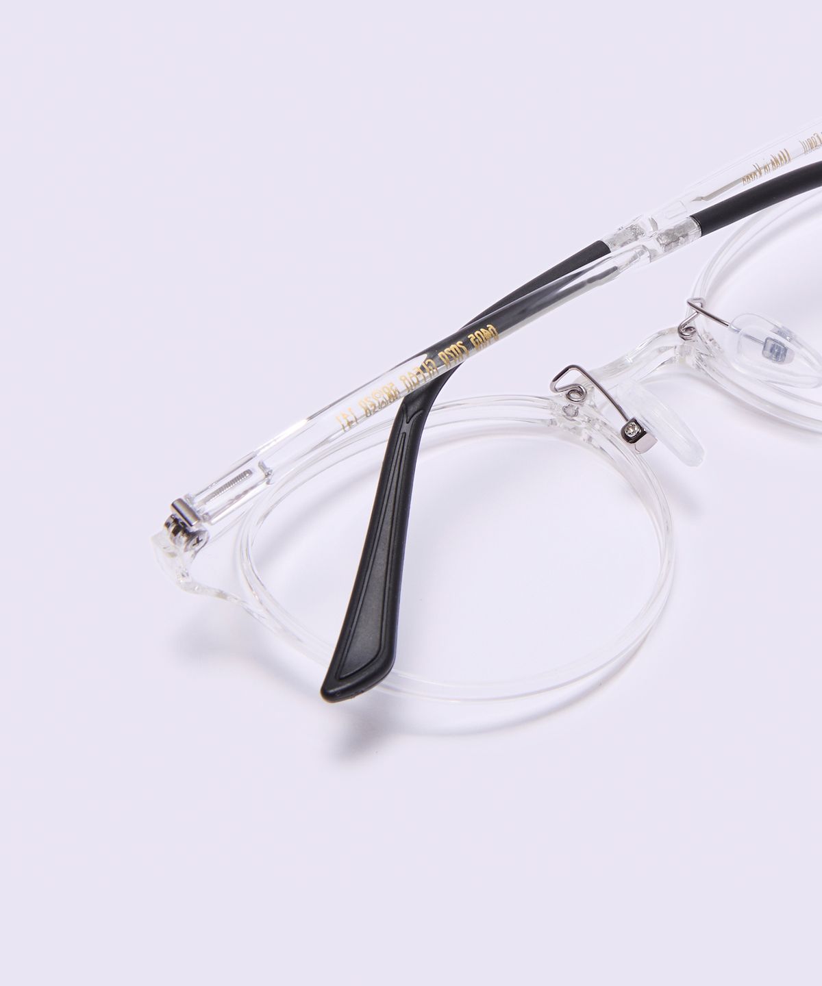 알로아이웨어(ALO EYEWEAR) [AIR FLEX] AL6405 2020G 에어플렉스 초경량 세미오버사이즈 라운드 투명 클리어 안경테 블루라이트 렌즈 선택