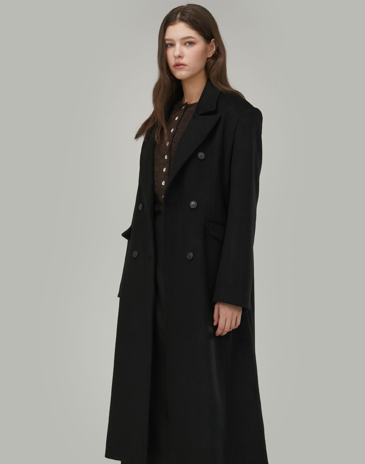 지앤지비(GNGB) 클래식 더블 맥시코트_Black