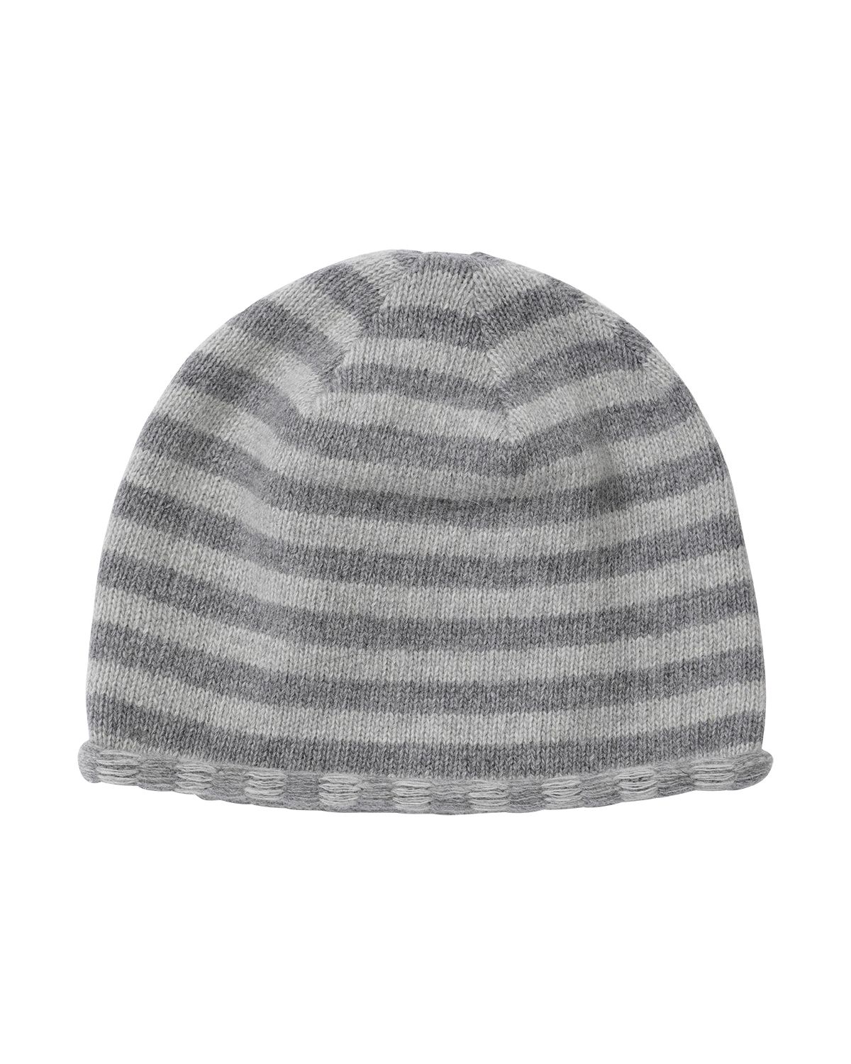 더뮤지엄비지터(THEMUSEUMVISITOR) STRIPE KNIT BEANIE (GREY)
