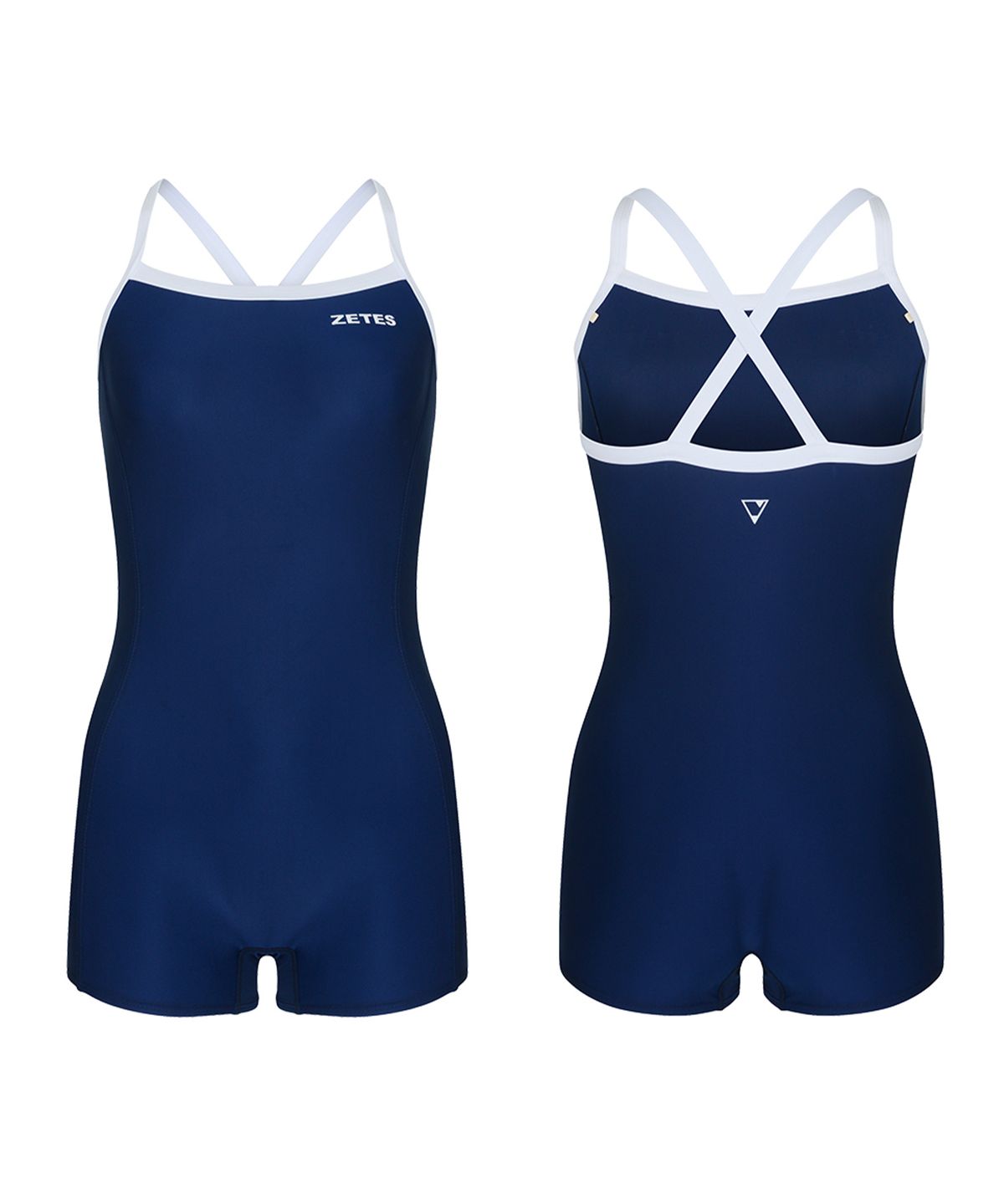 제테스(ZETES) 여성 와이드스트랩 크로스백 2부 실내수영복 NAVY PEARL L9A5024