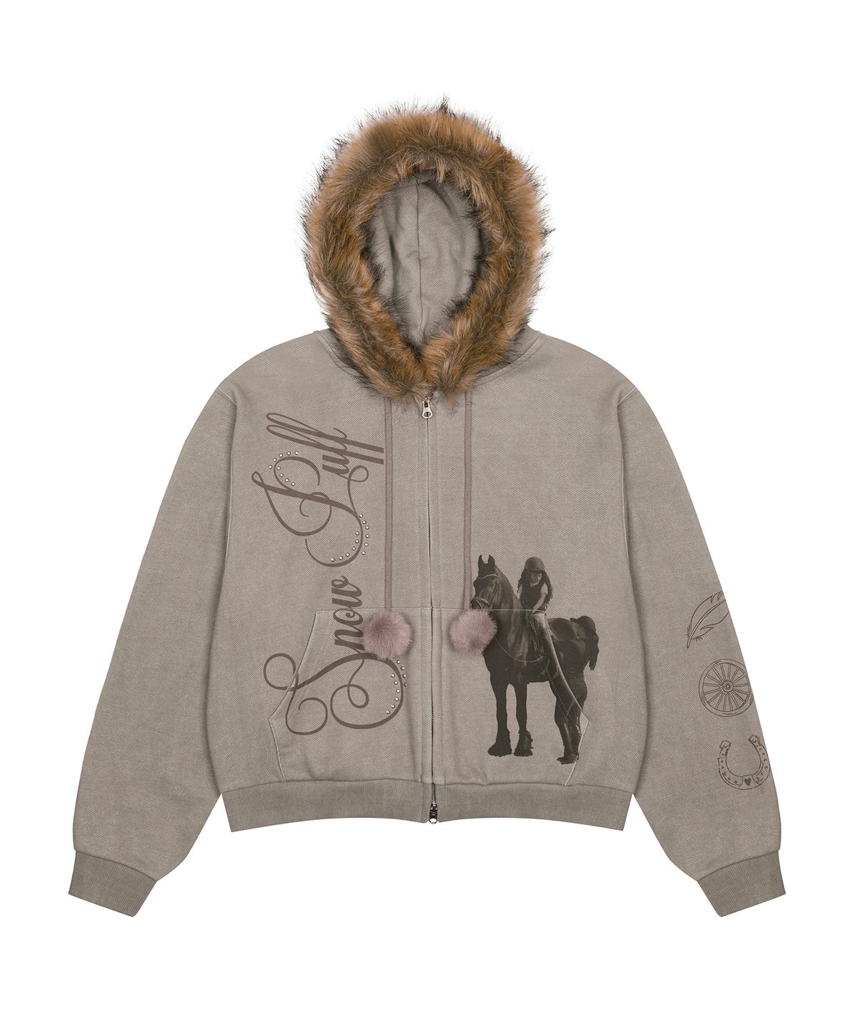 라티젠(LARTIGENT) L21 SNOW FUR HOOD ZIP-UP(BEIGE)