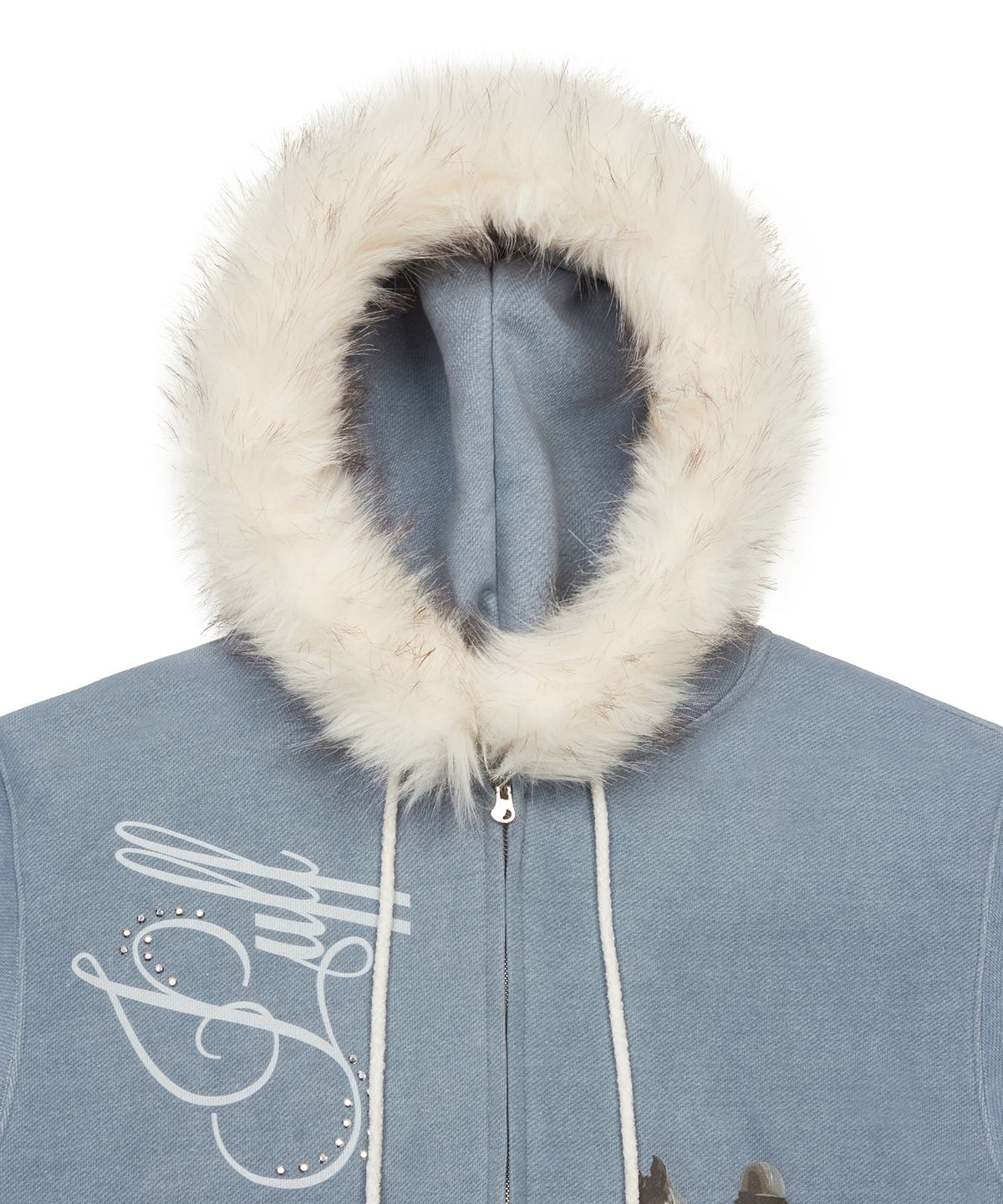 라티젠(LARTIGENT) L21 SNOW FUR HOOD ZIP-UP(SKY BLUE)
