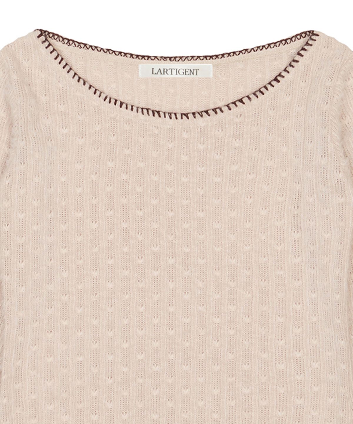 라티젠(LARTIGENT) L21 SNOW PLUFFY MINI DRESS TOP(BEIGE)