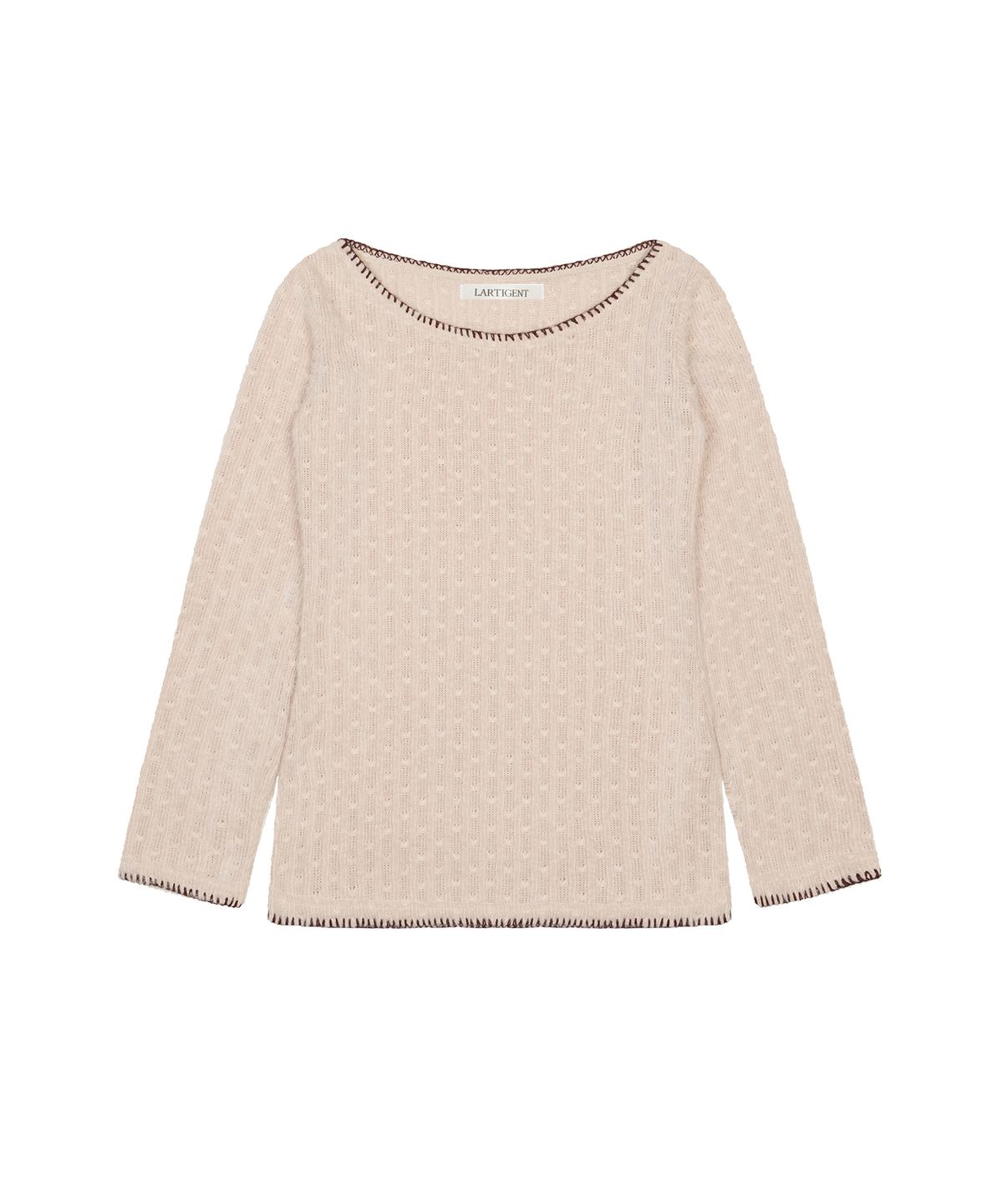 라티젠(LARTIGENT) L21 SNOW PLUFFY MINI DRESS TOP(BEIGE)