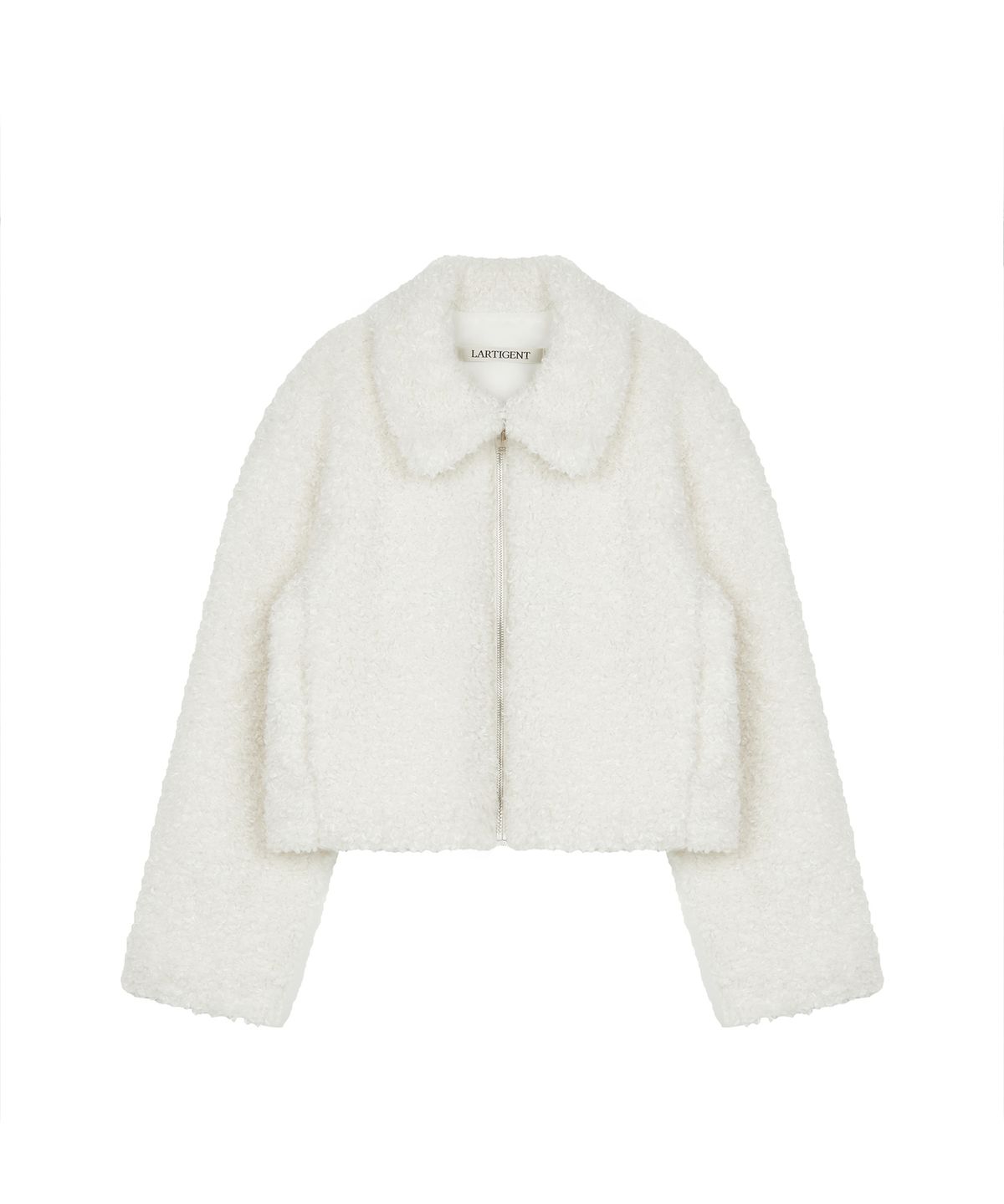 라티젠(LARTIGENT) L21 FAUX CROP FUR JACKET(WHITE)