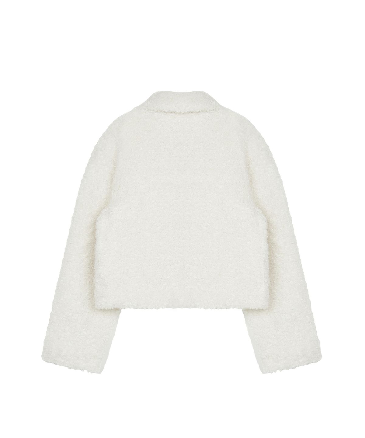 라티젠(LARTIGENT) L21 FAUX CROP FUR JACKET(WHITE)