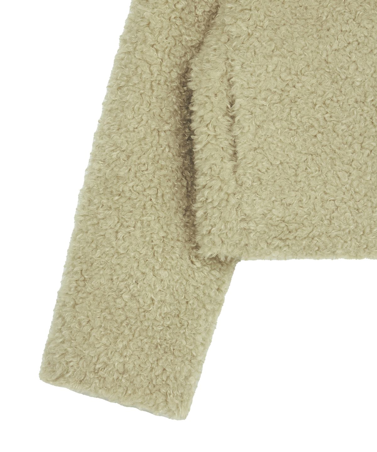 라티젠(LARTIGENT) L21 FAUX CROP FUR JACKET(BEIGE)
