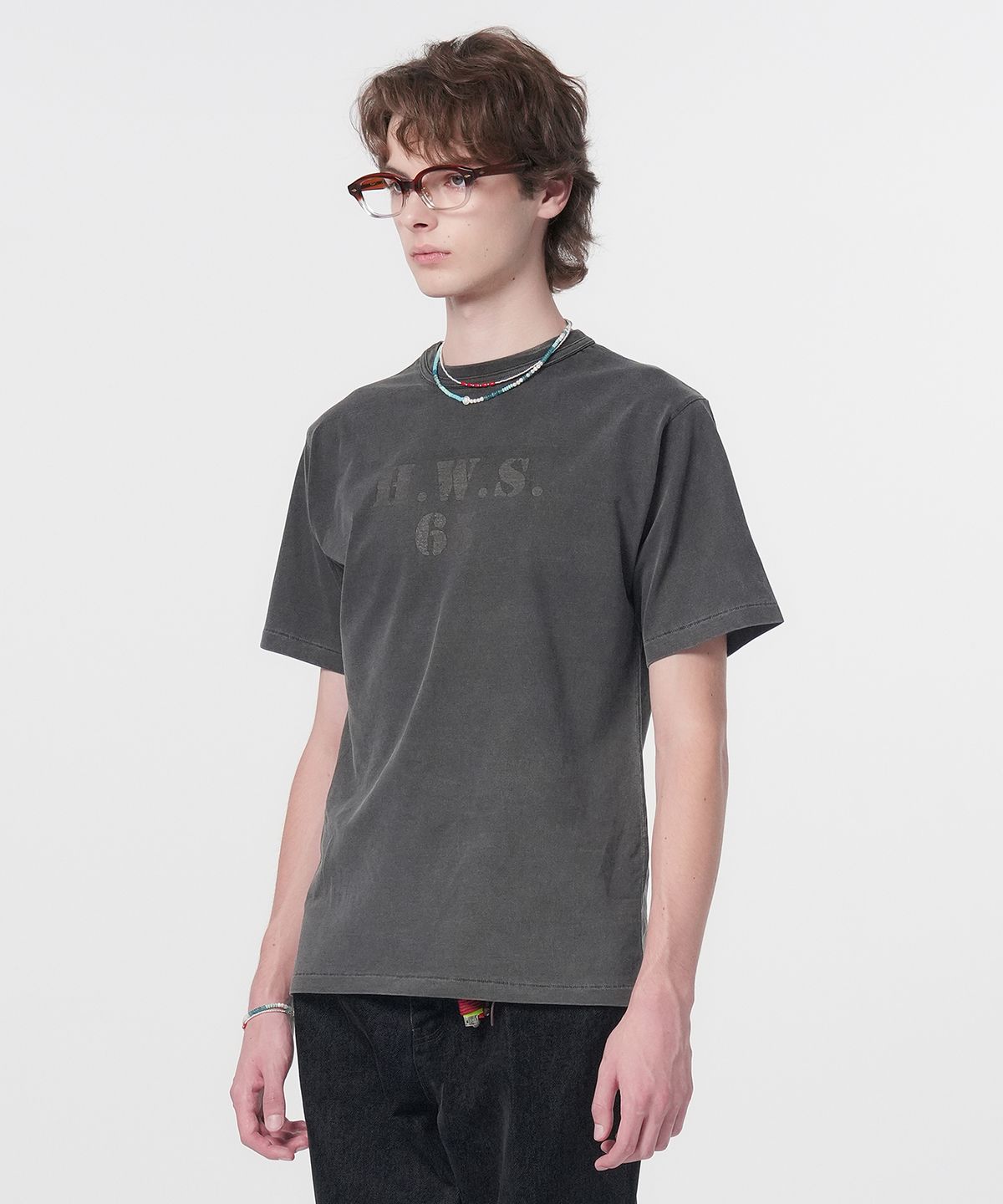홍우성(HONGWOOSUNG) Pigment 65 Logo T-Shirts_Black