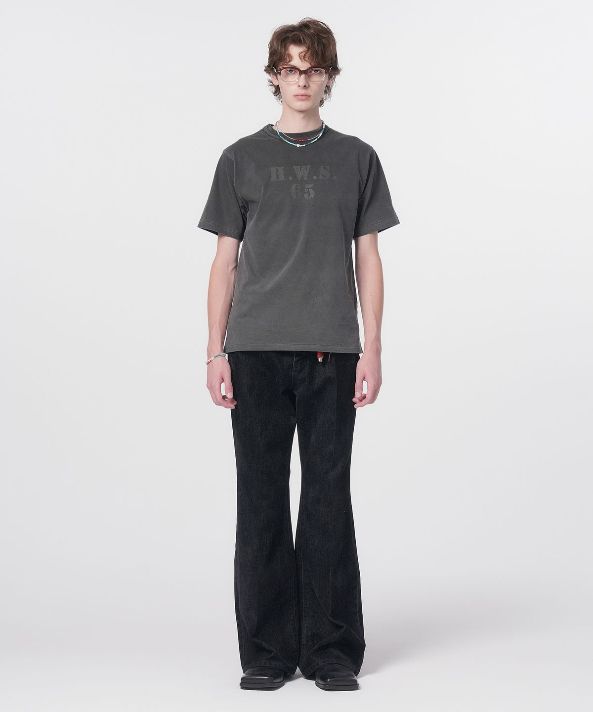 홍우성(HONGWOOSUNG) Pigment 65 Logo T-Shirts_Black
