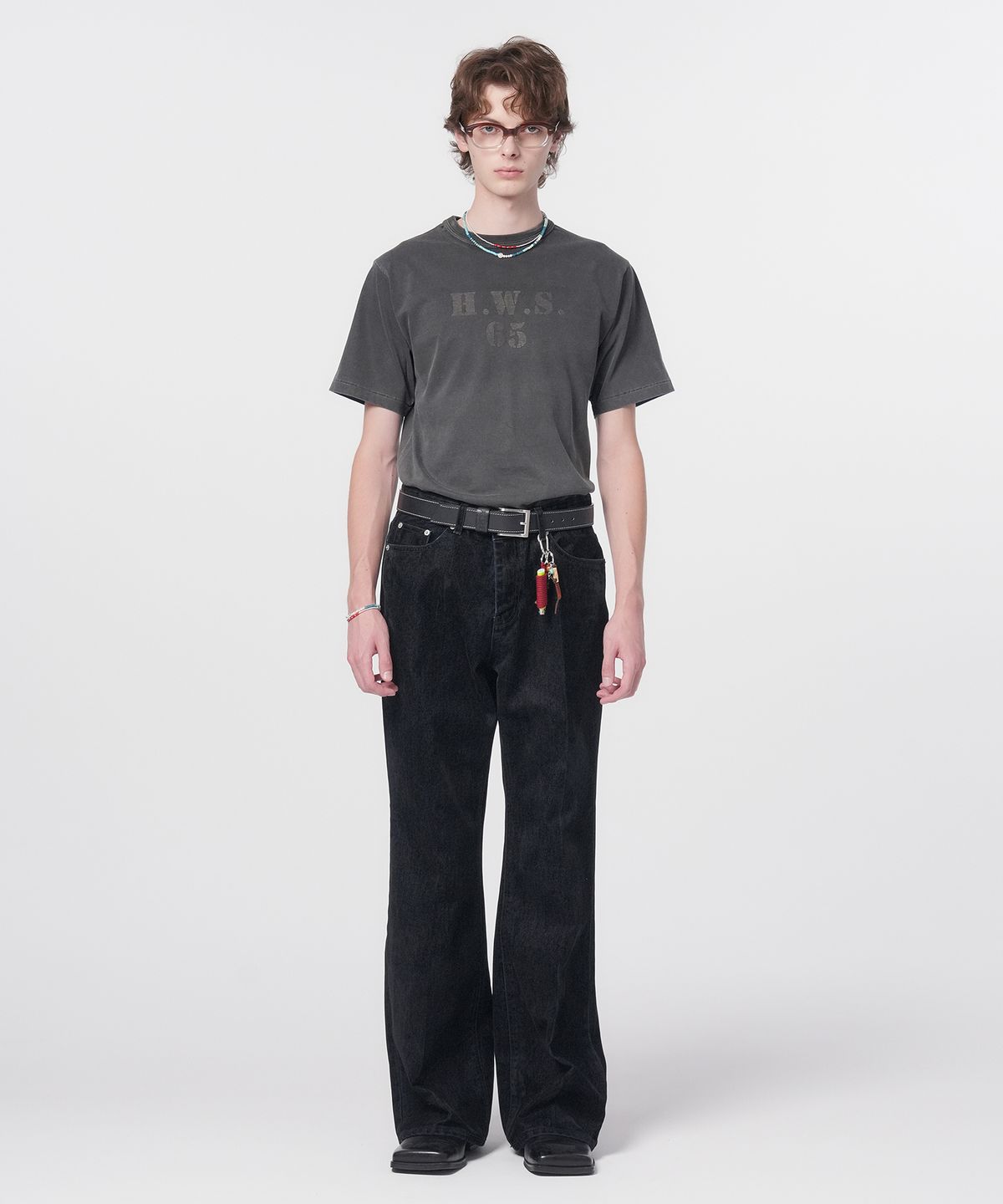 홍우성(HONGWOOSUNG) Pigment 65 Logo T-Shirts_Black