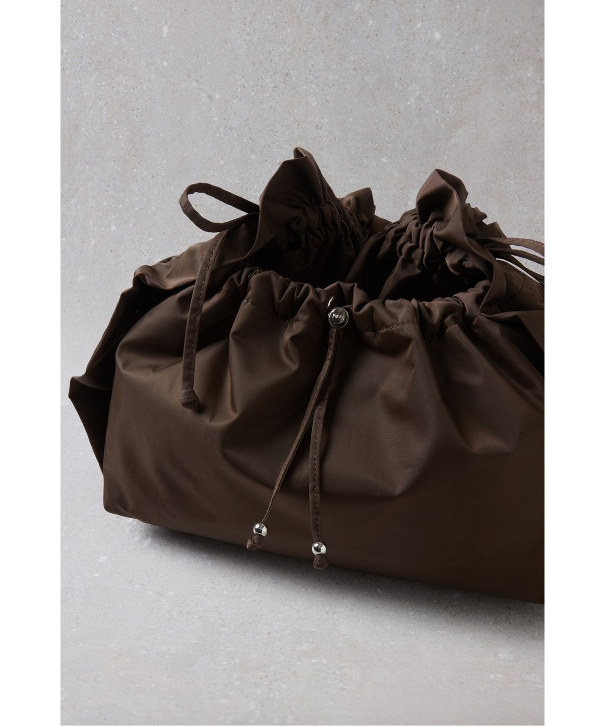 슈콤마보니(SUECOMMA BONNIE) Fev_Ruffle bag_large(brown)_DFBAA25501BRN