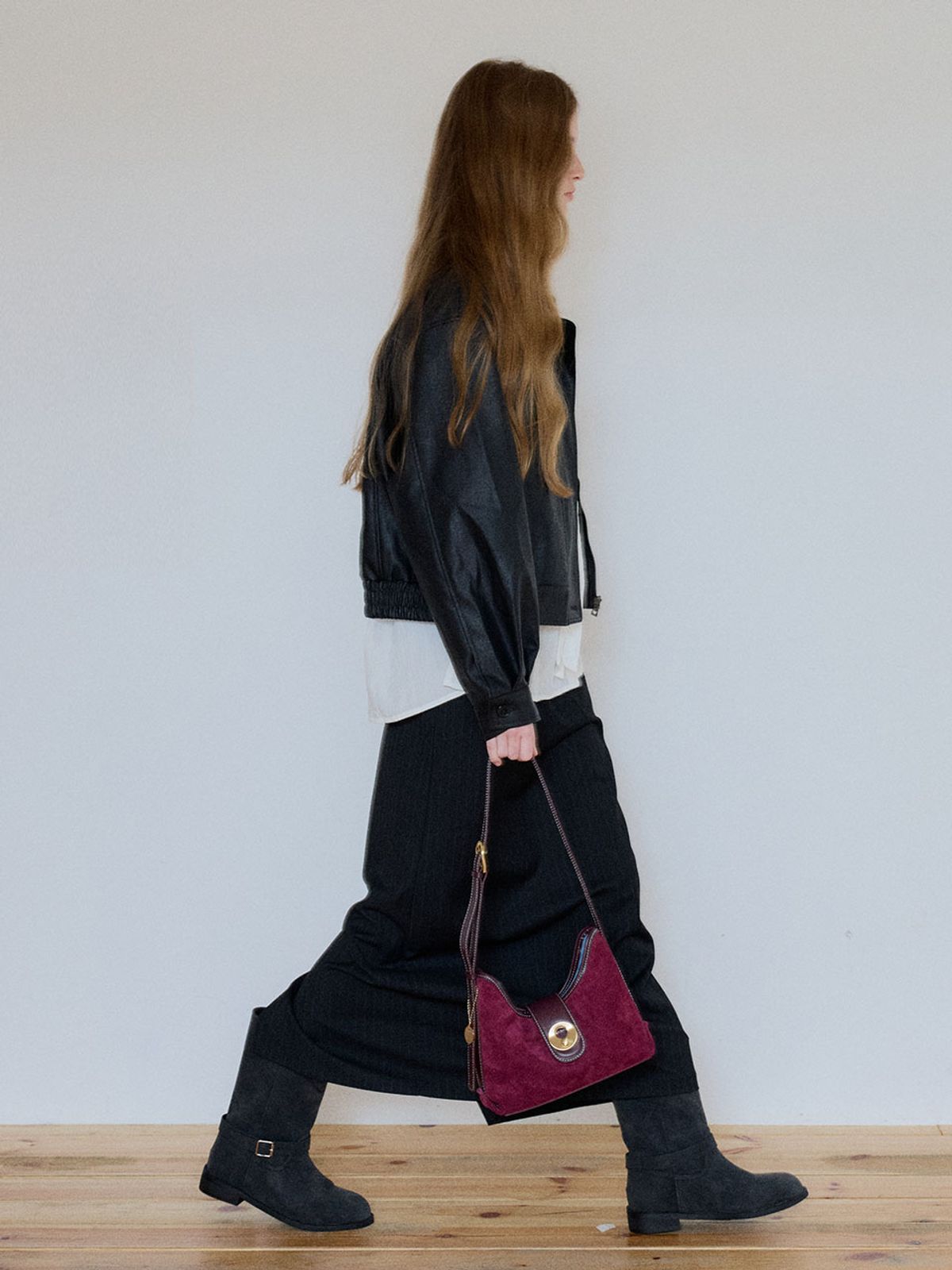 옴니포턴트(OMNIPOTENT) momentum tote bag(small) _Suede Plum