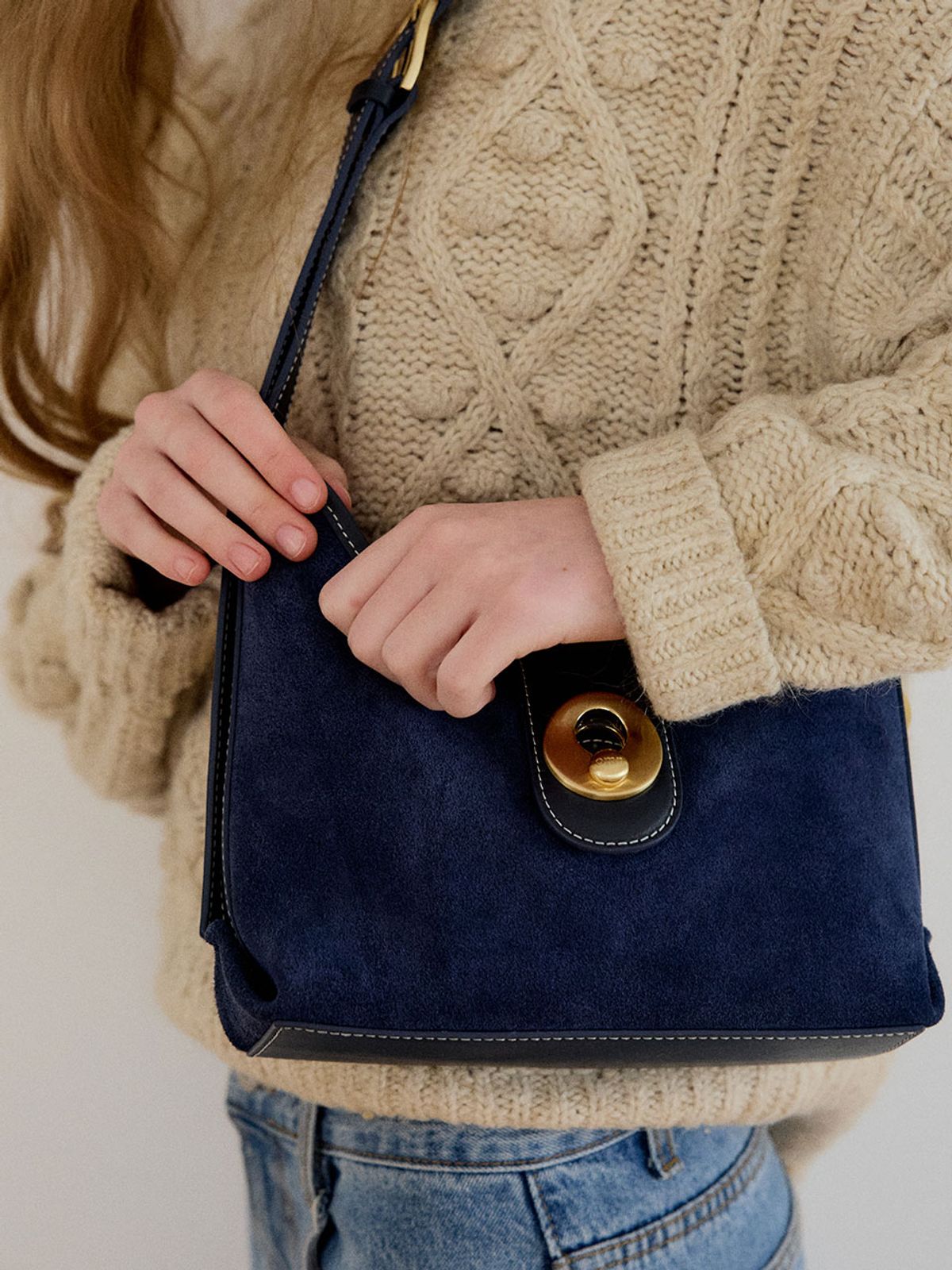 옴니포턴트(OMNIPOTENT) momentum tote bag(small) _Suede Navy