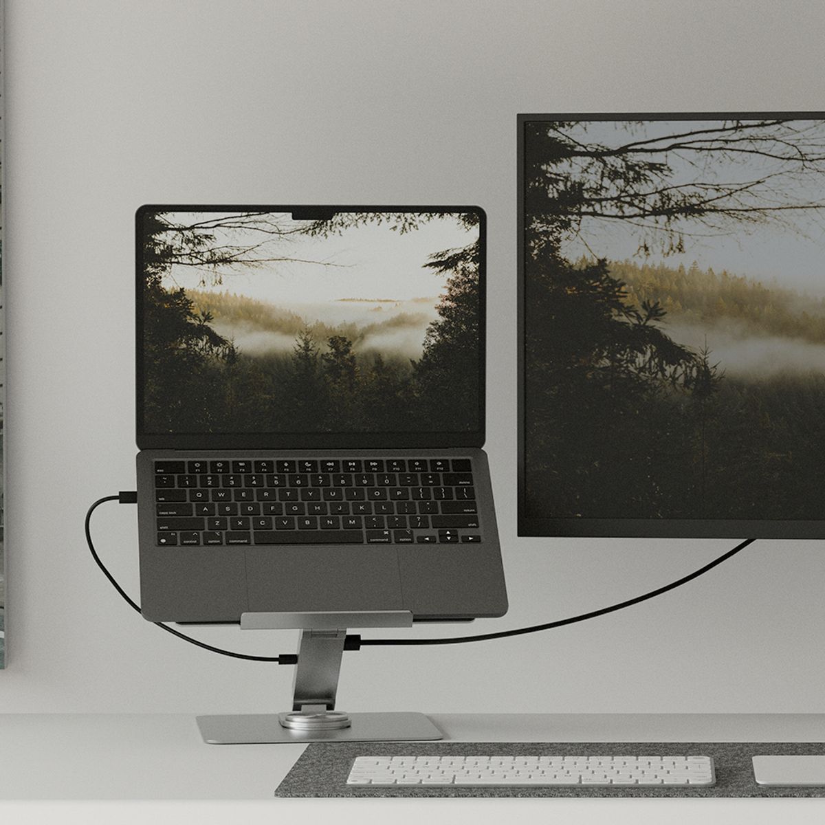 이킵먼트(EKEEPMENT) Ekeepment X Stand Pro 노트북 거치대 7in1 USB 허브 360도 회전 스탠드 받침대