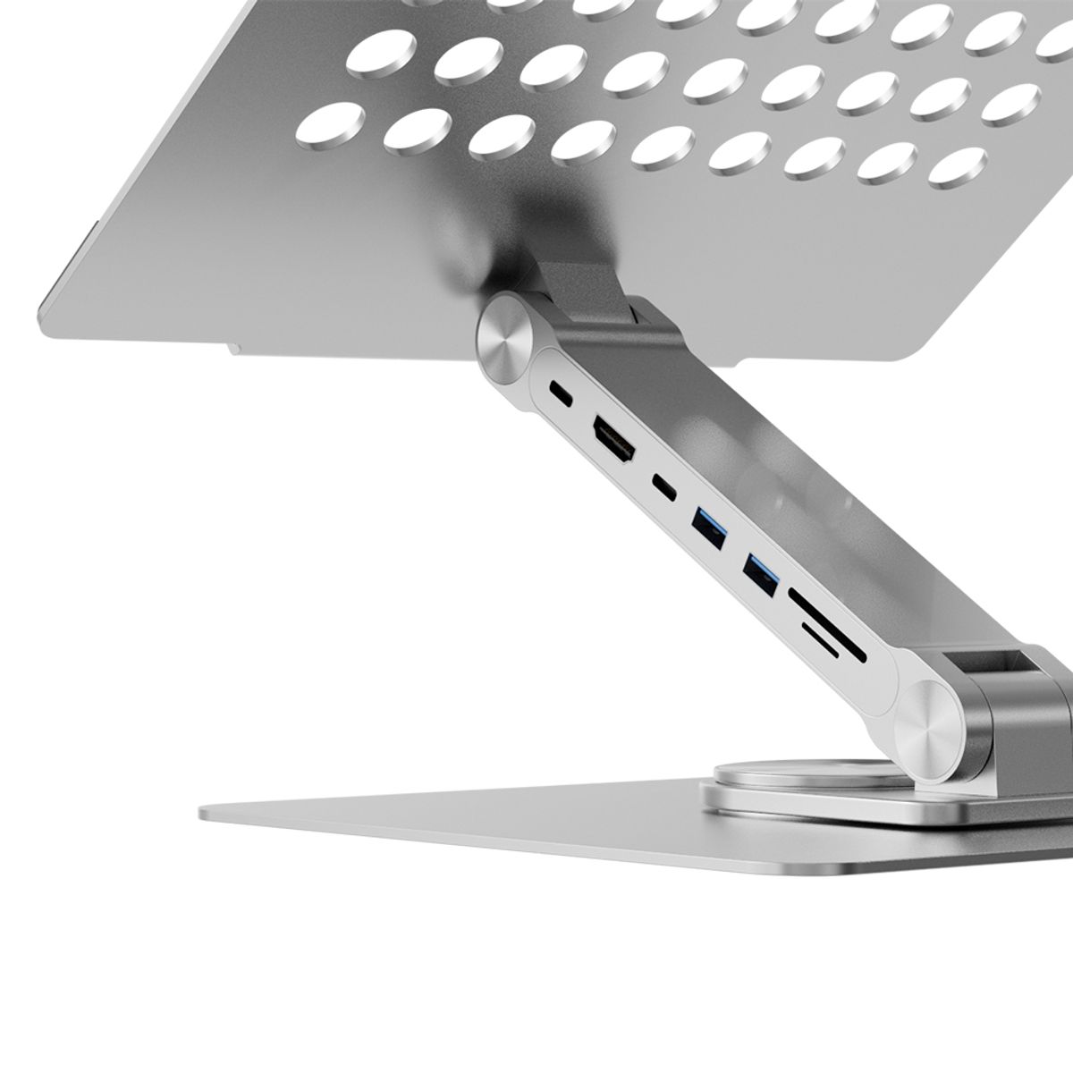 이킵먼트(EKEEPMENT) Ekeepment X Stand Pro 노트북 거치대 7in1 USB 허브 360도 회전 스탠드 받침대