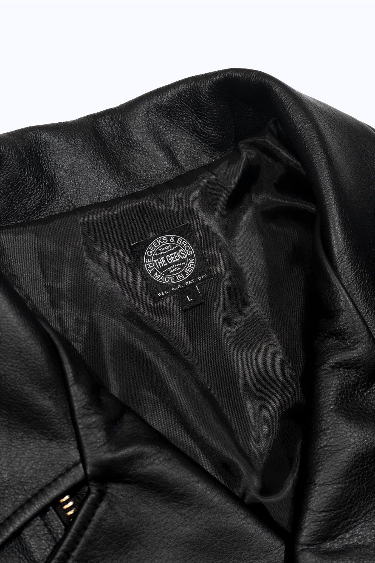 더 긱스(THE GEEKS) Double riders jacket - Black split leather