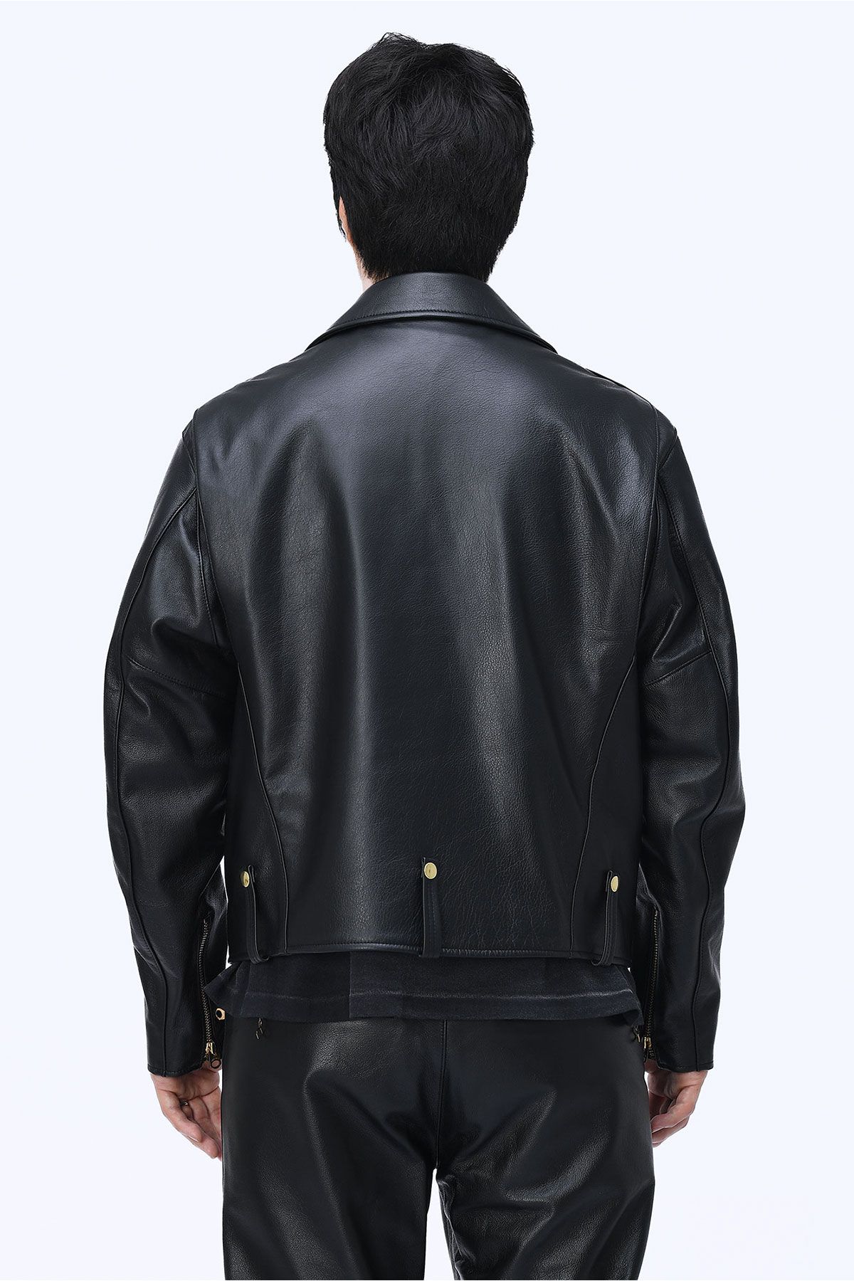 더 긱스(THE GEEKS) Double riders jacket - Black split leather