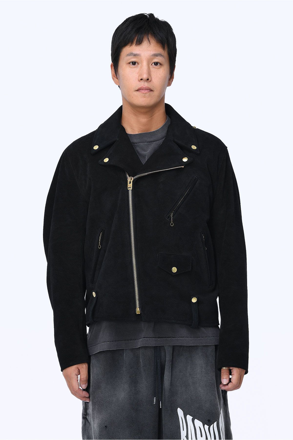 더 긱스(THE GEEKS) Double riders jacket - Black leather