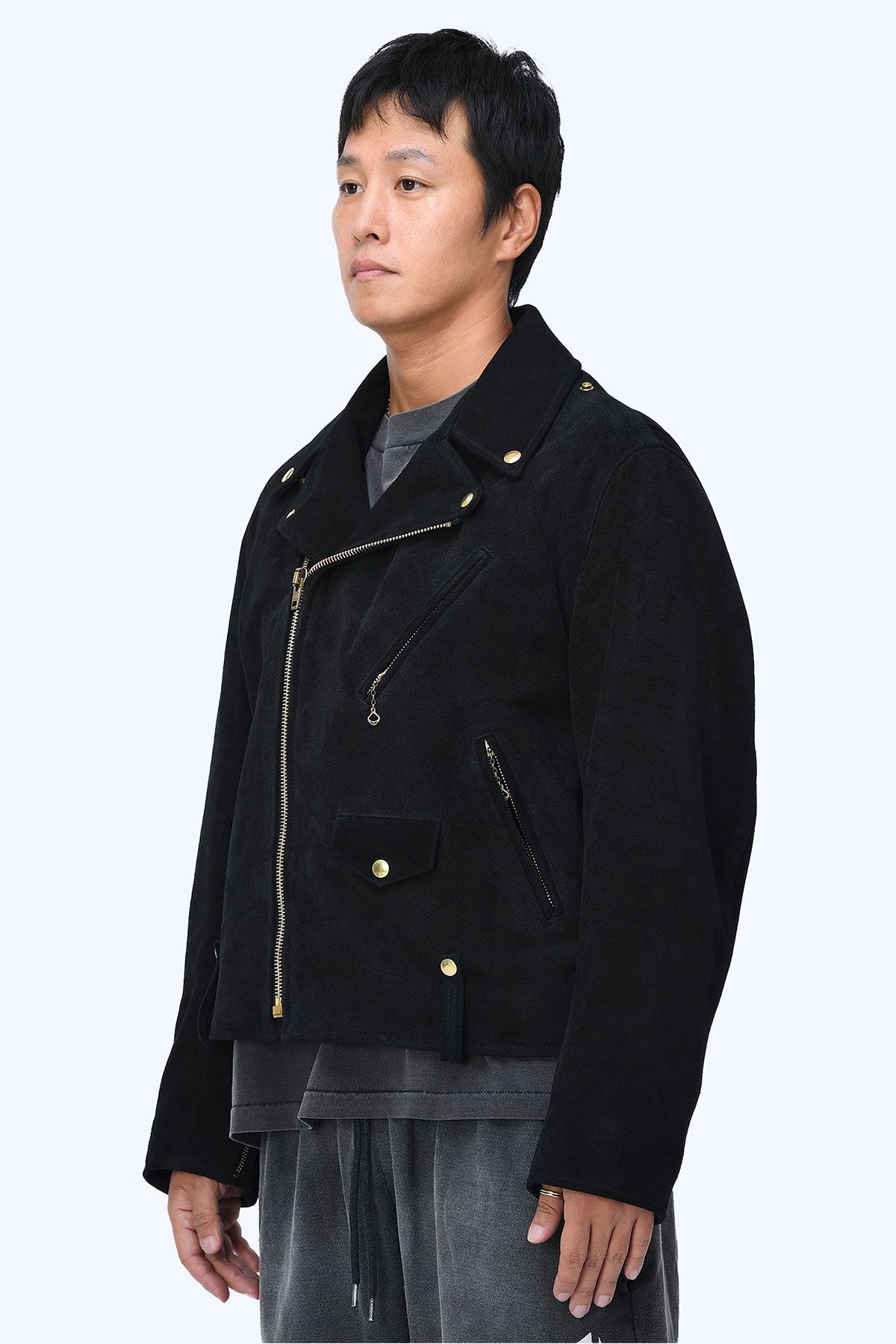 더 긱스(THE GEEKS) Double riders jacket - Black leather