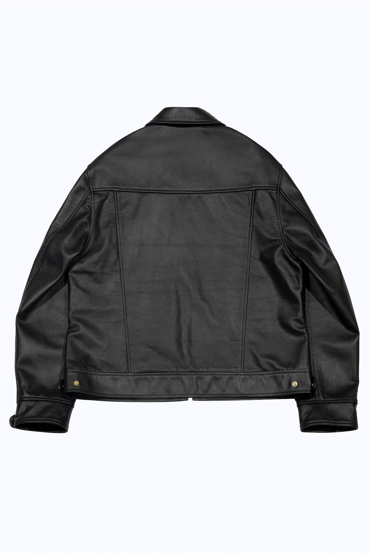 더 긱스(THE GEEKS) Police patrol jacket -  Black split leather