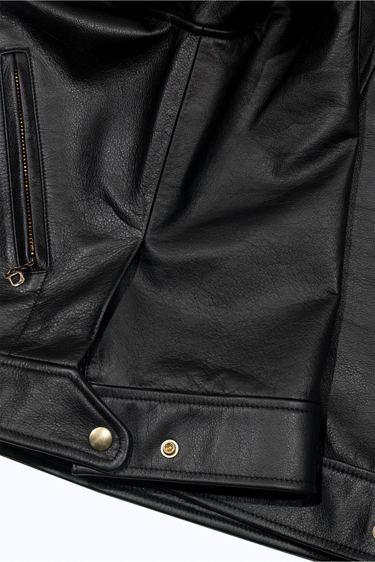 더 긱스(THE GEEKS) Police patrol jacket -  Black split leather