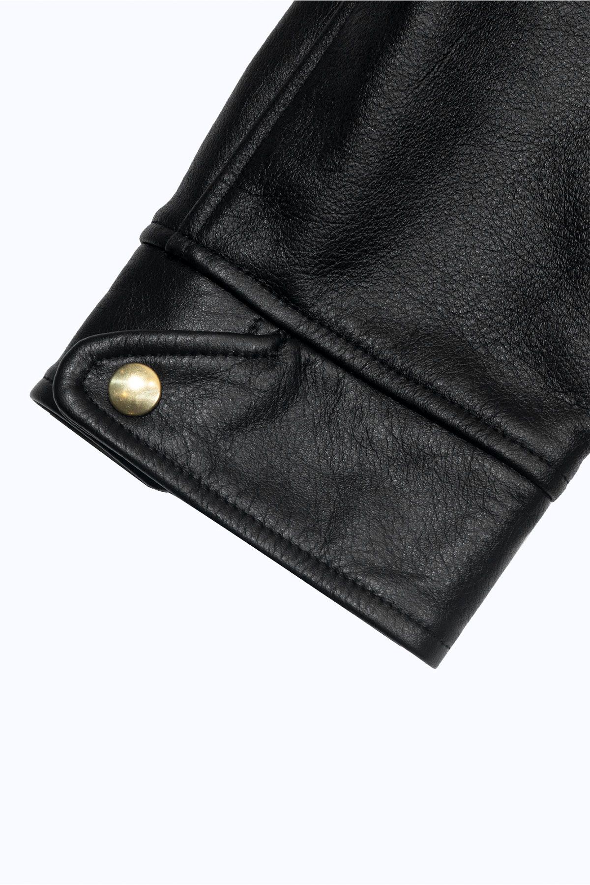 더 긱스(THE GEEKS) Police patrol jacket -  Black split leather