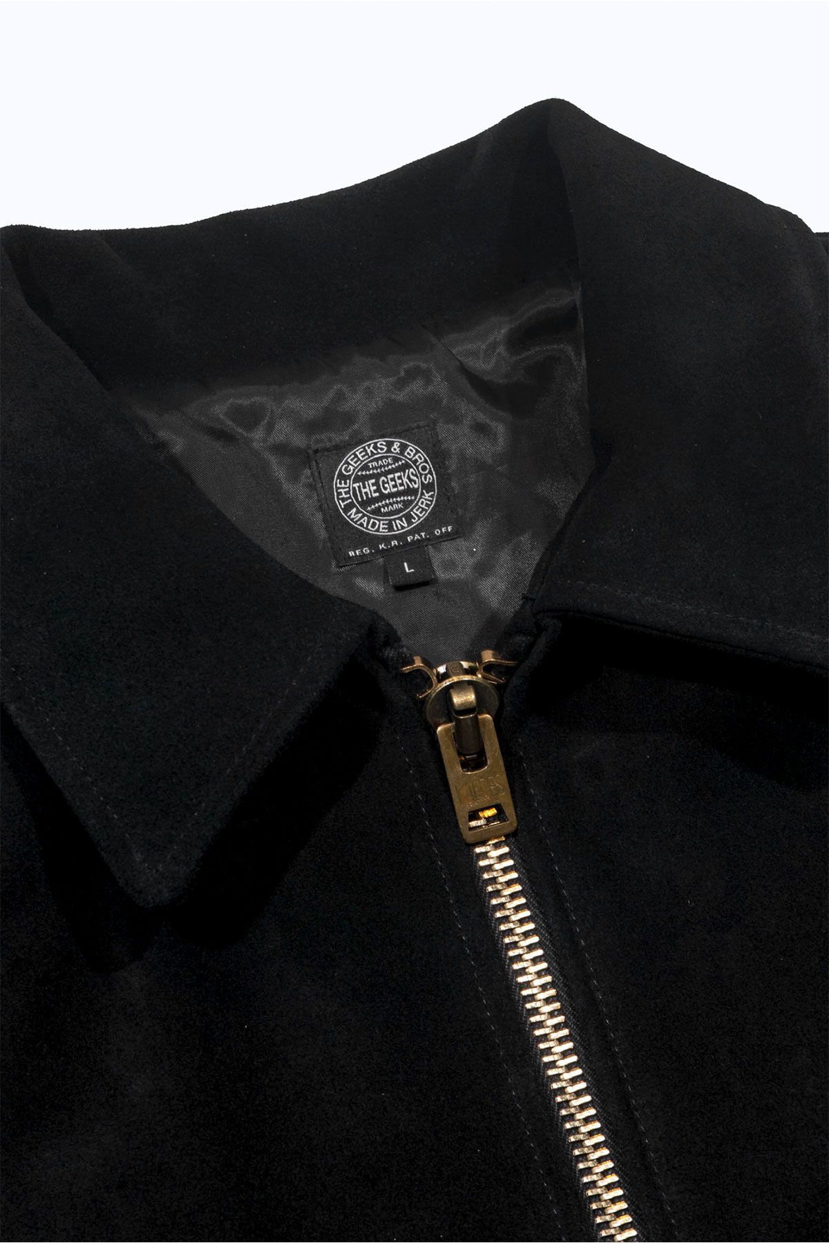 더 긱스(THE GEEKS) Police patrol jacket -  Black leather