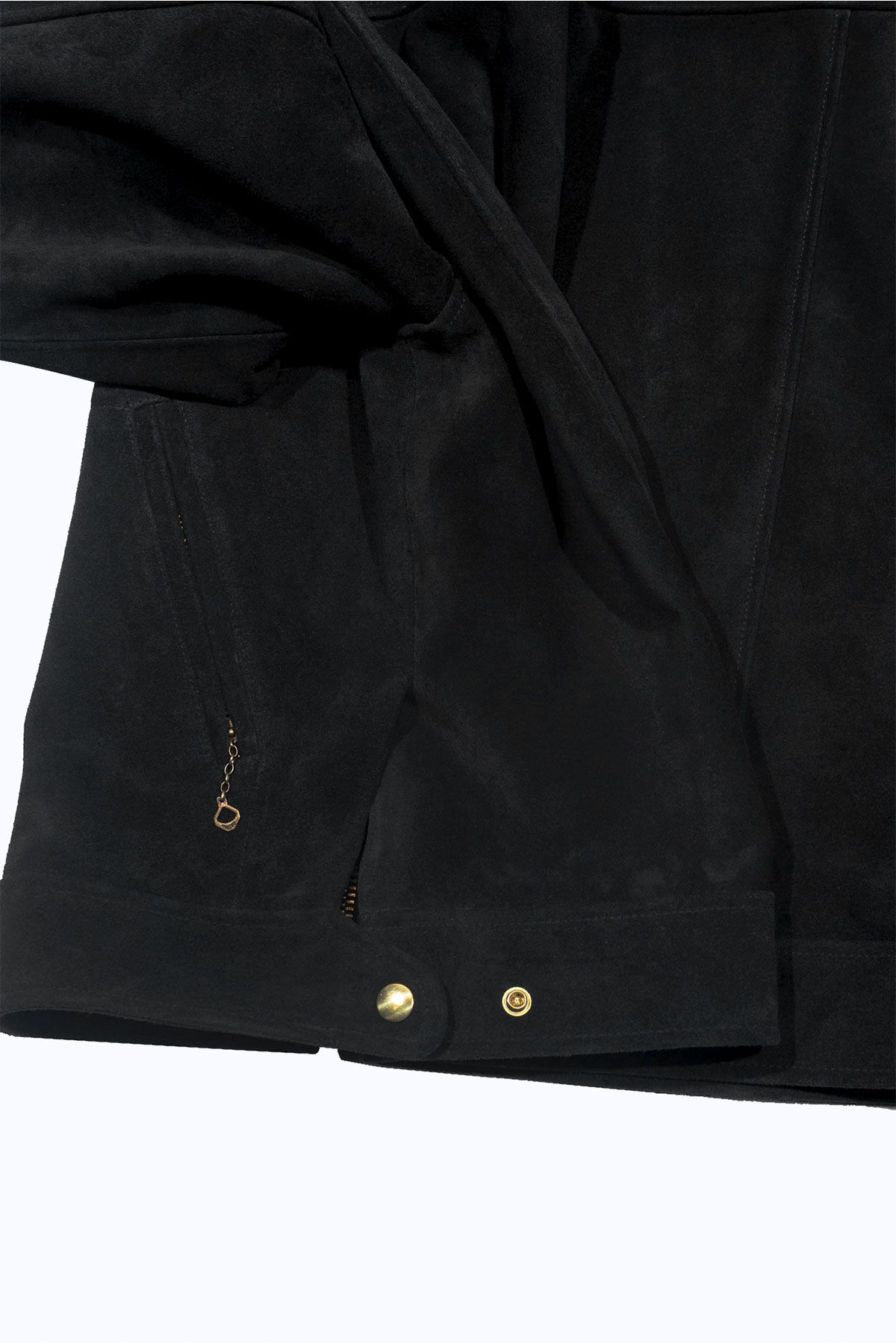 더 긱스(THE GEEKS) Police patrol jacket -  Black leather