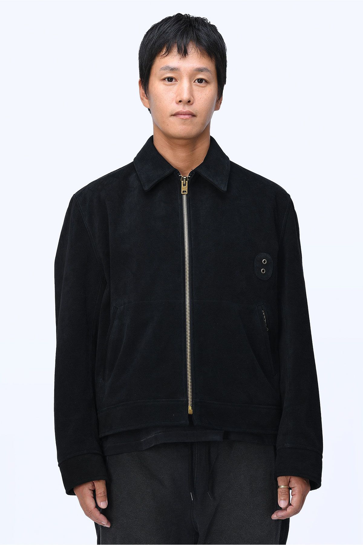 더 긱스(THE GEEKS) Police patrol jacket -  Black leather