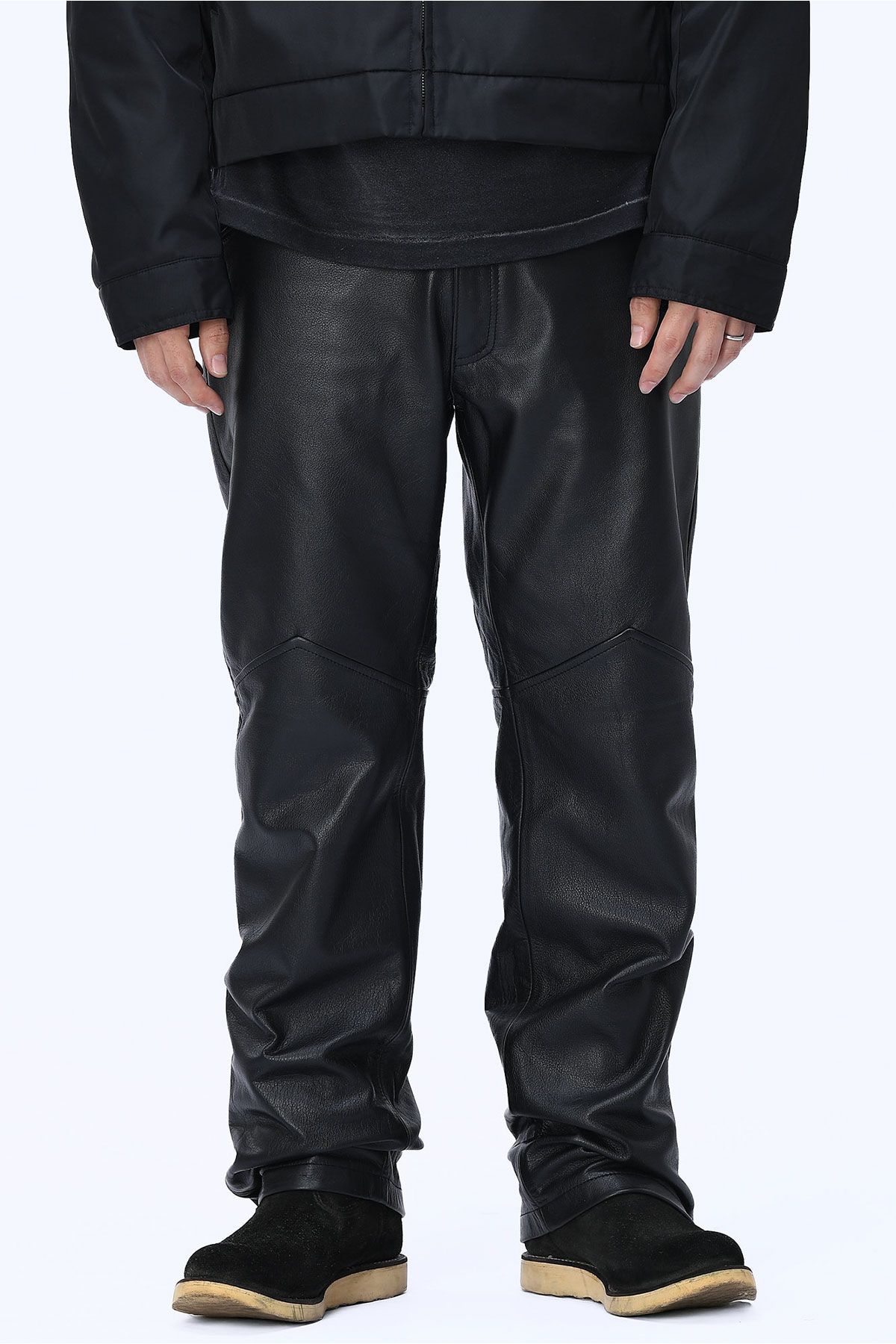 더 긱스(THE GEEKS) Biker pants - Black leather