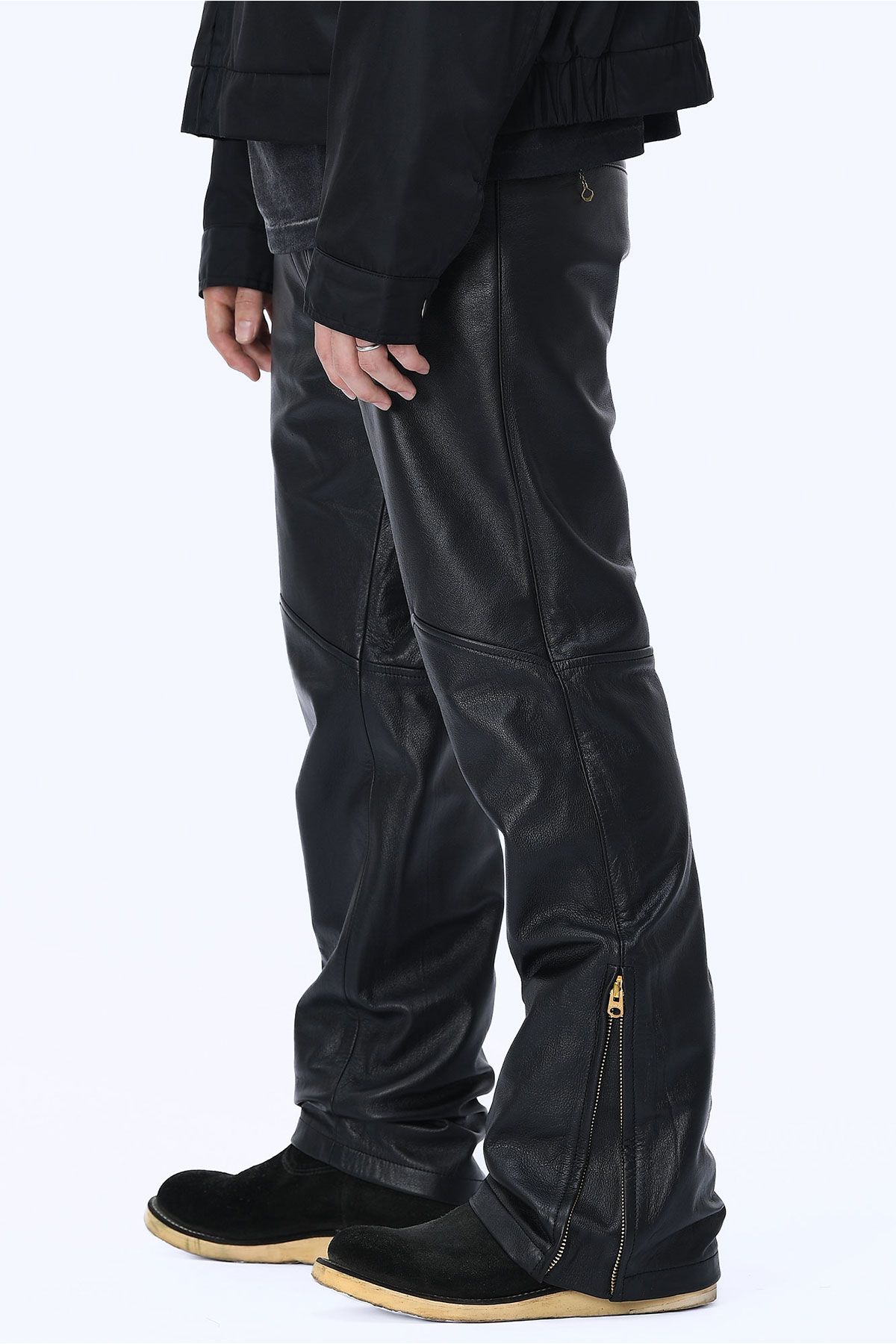 더 긱스(THE GEEKS) Biker pants - Black leather