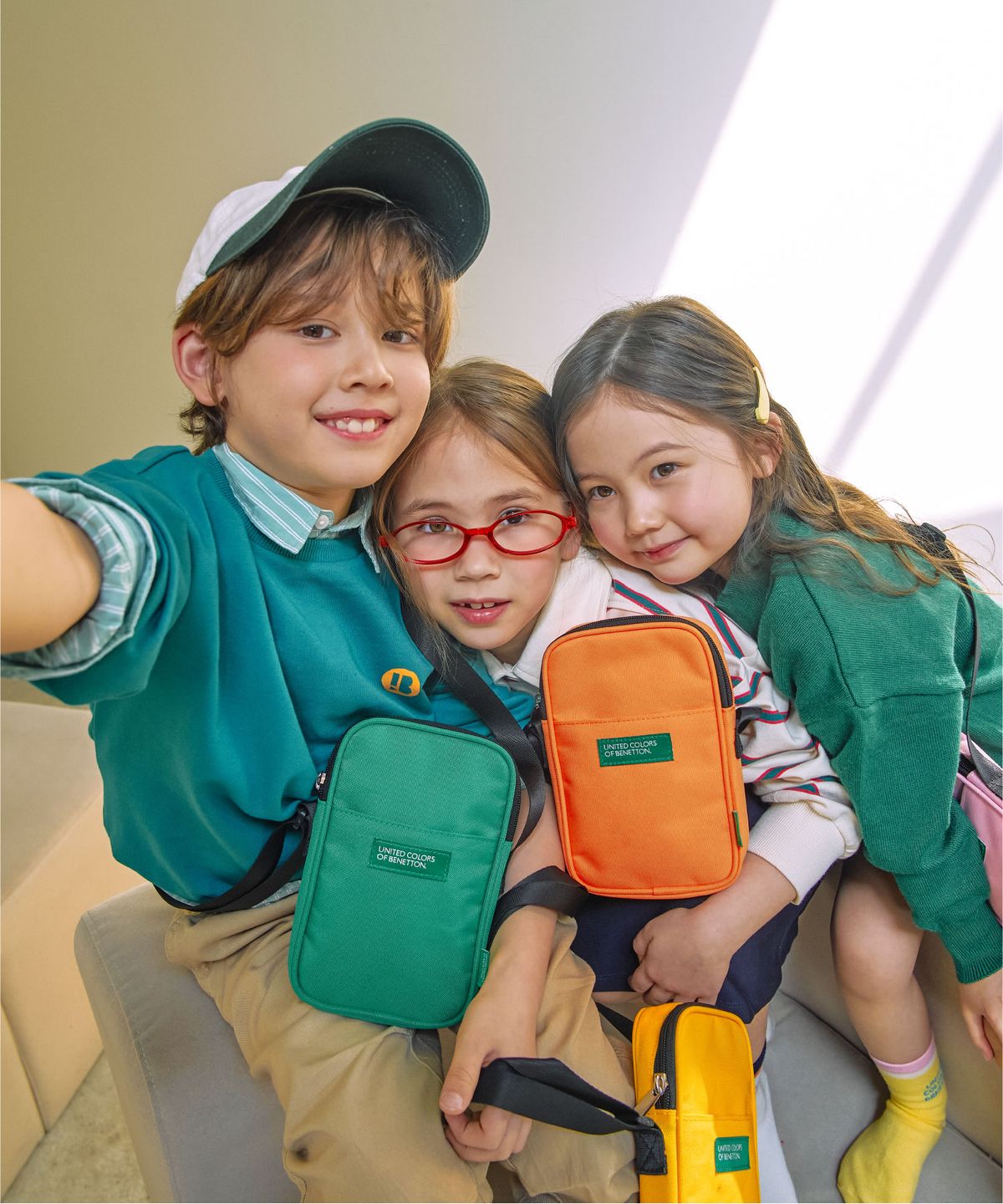 베네통키즈(BENETTONKIDS) 포켓 미니 크로스백 (6colors)
